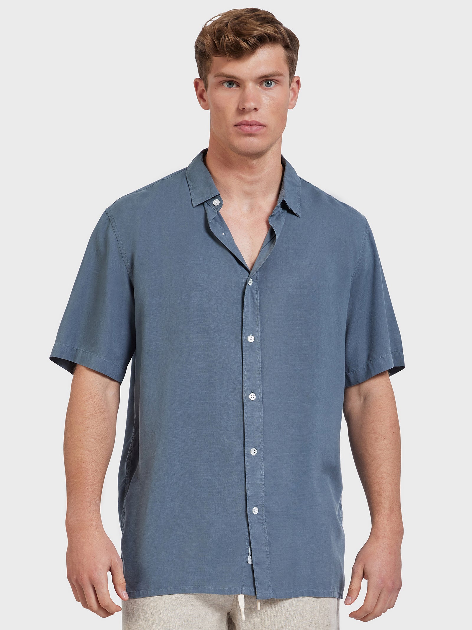 Stevens Short Sleeve Shirt in Harbour Blue