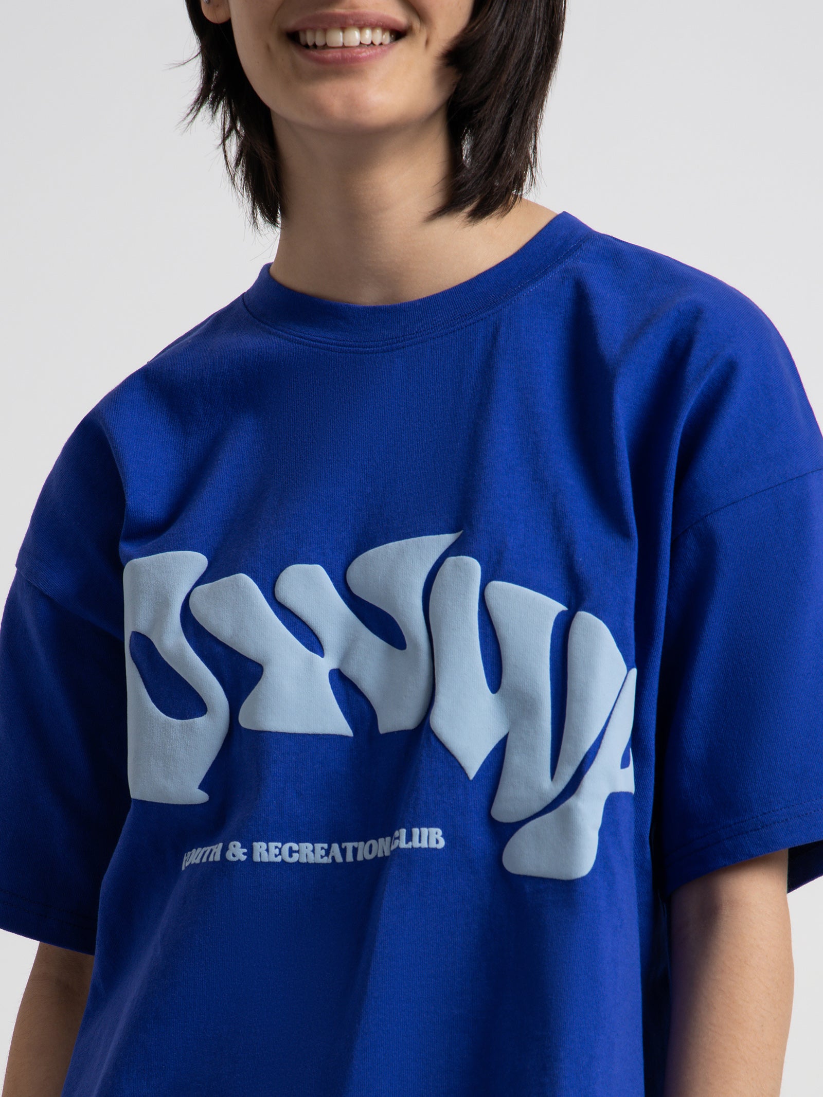 OWWY Heavyweight Puff T-Shirt in Sapphire