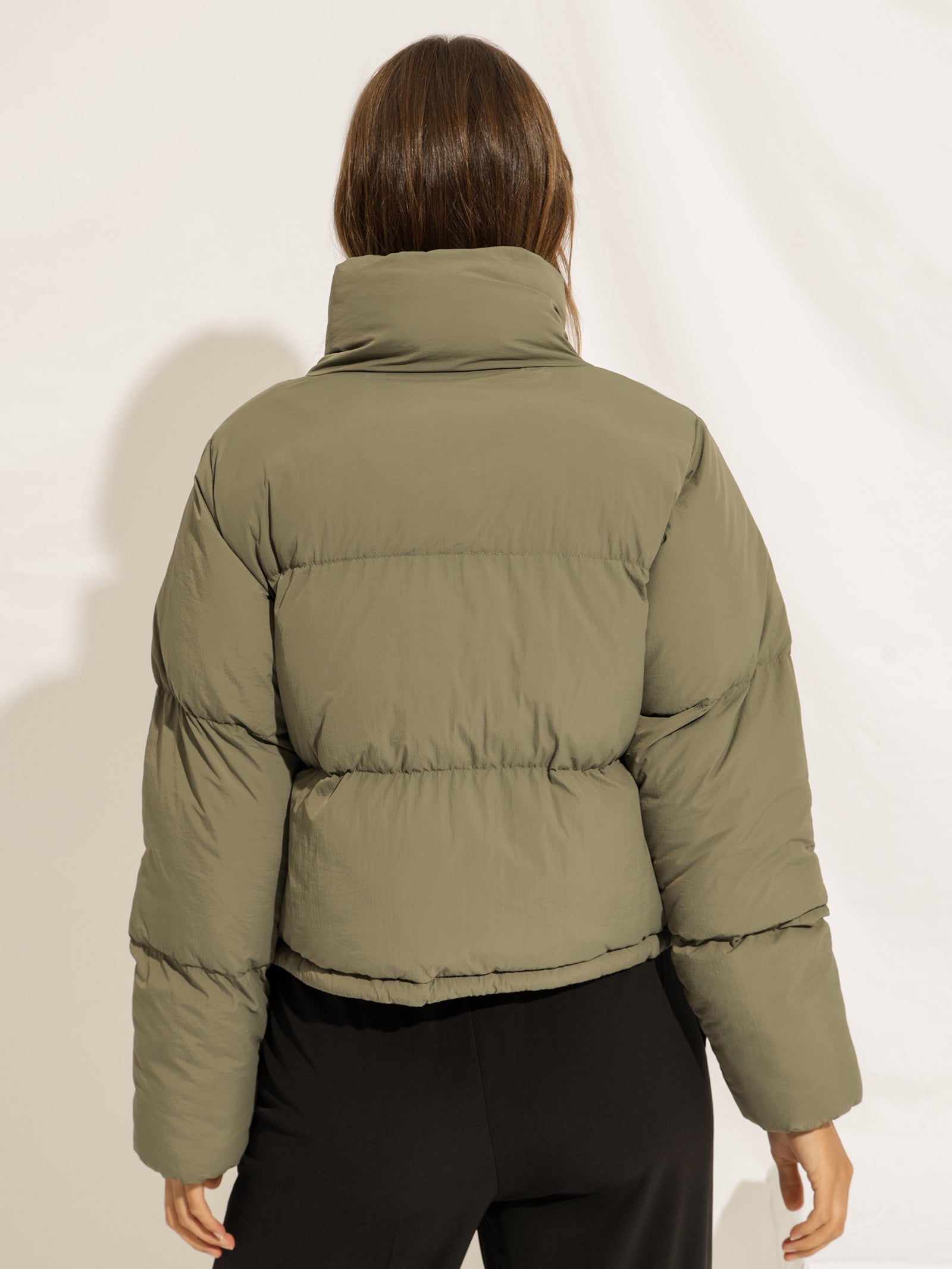 Topher Puffer Jacket in Willow Green