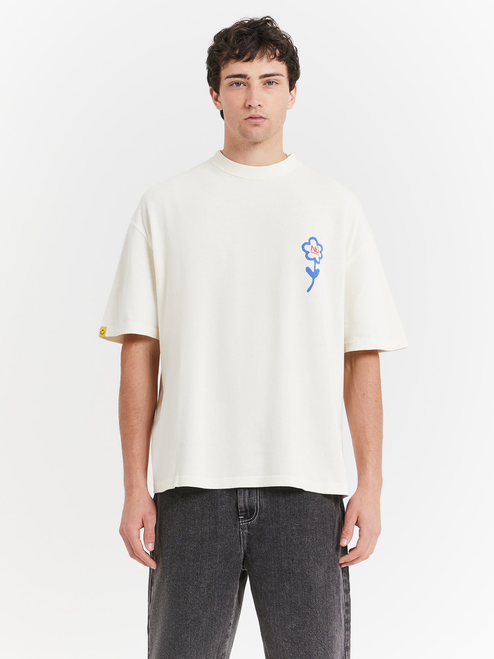 Bunch Oversized Heavyweight T-Shirt in Bone Overdye