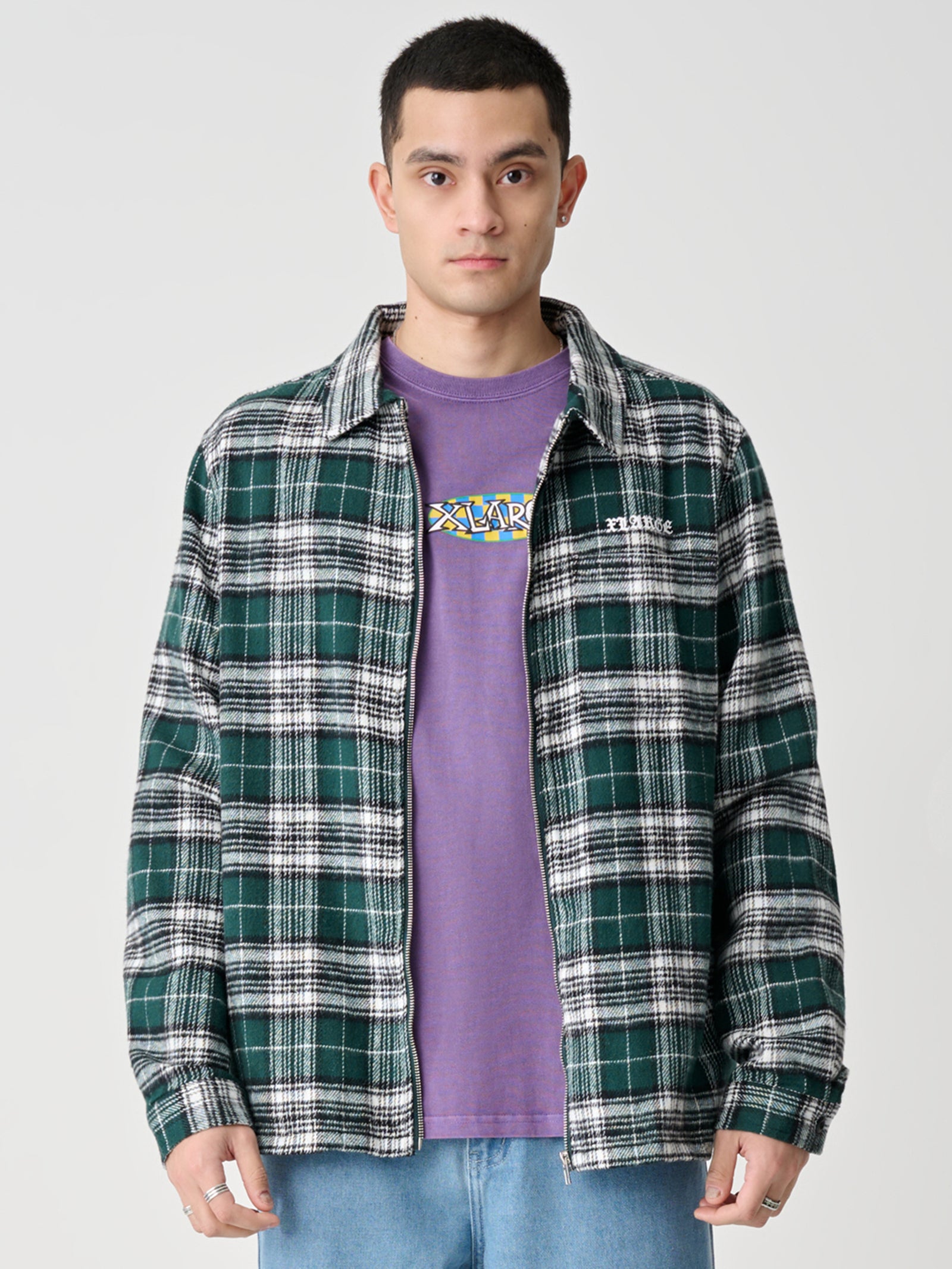 Old English Check Zip Shirt