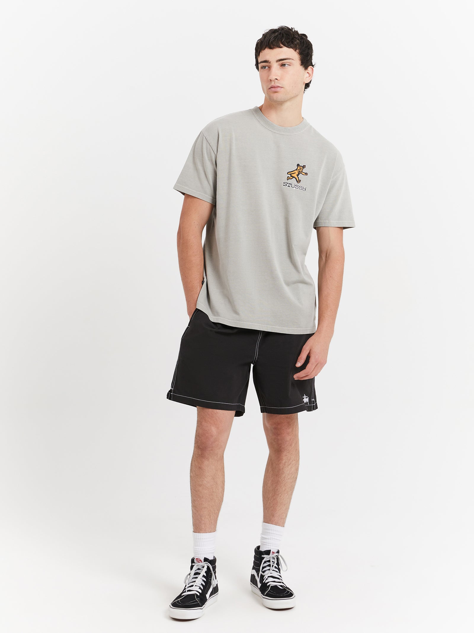 Bear Walk Heavyweight Short Sleeve T-Shirt in Stone