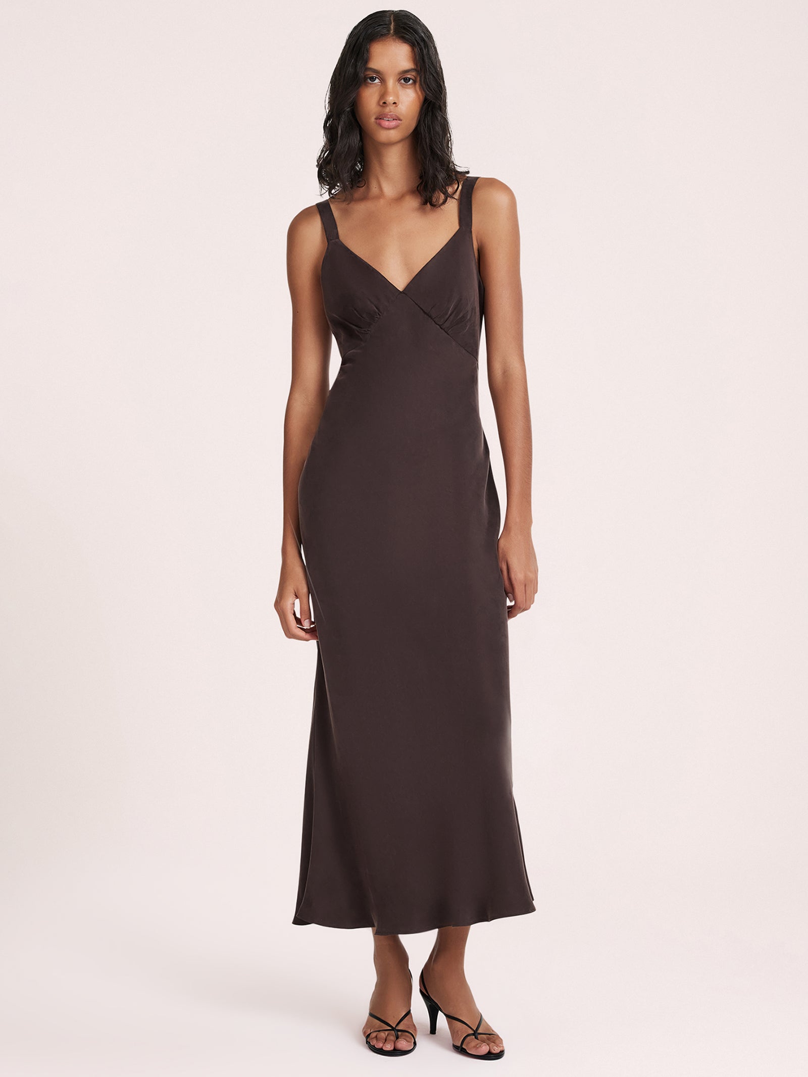 Roni Cupro Slip Dress