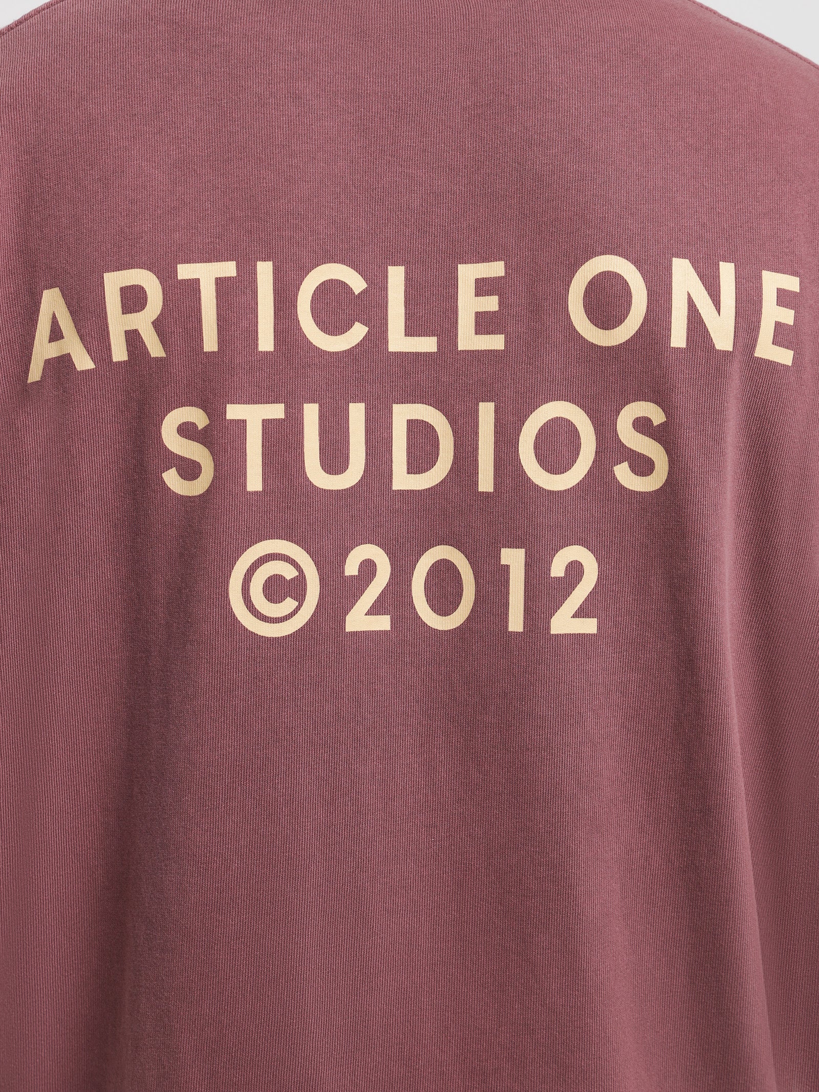 Studio Logo T-Shirt in Merlot Red