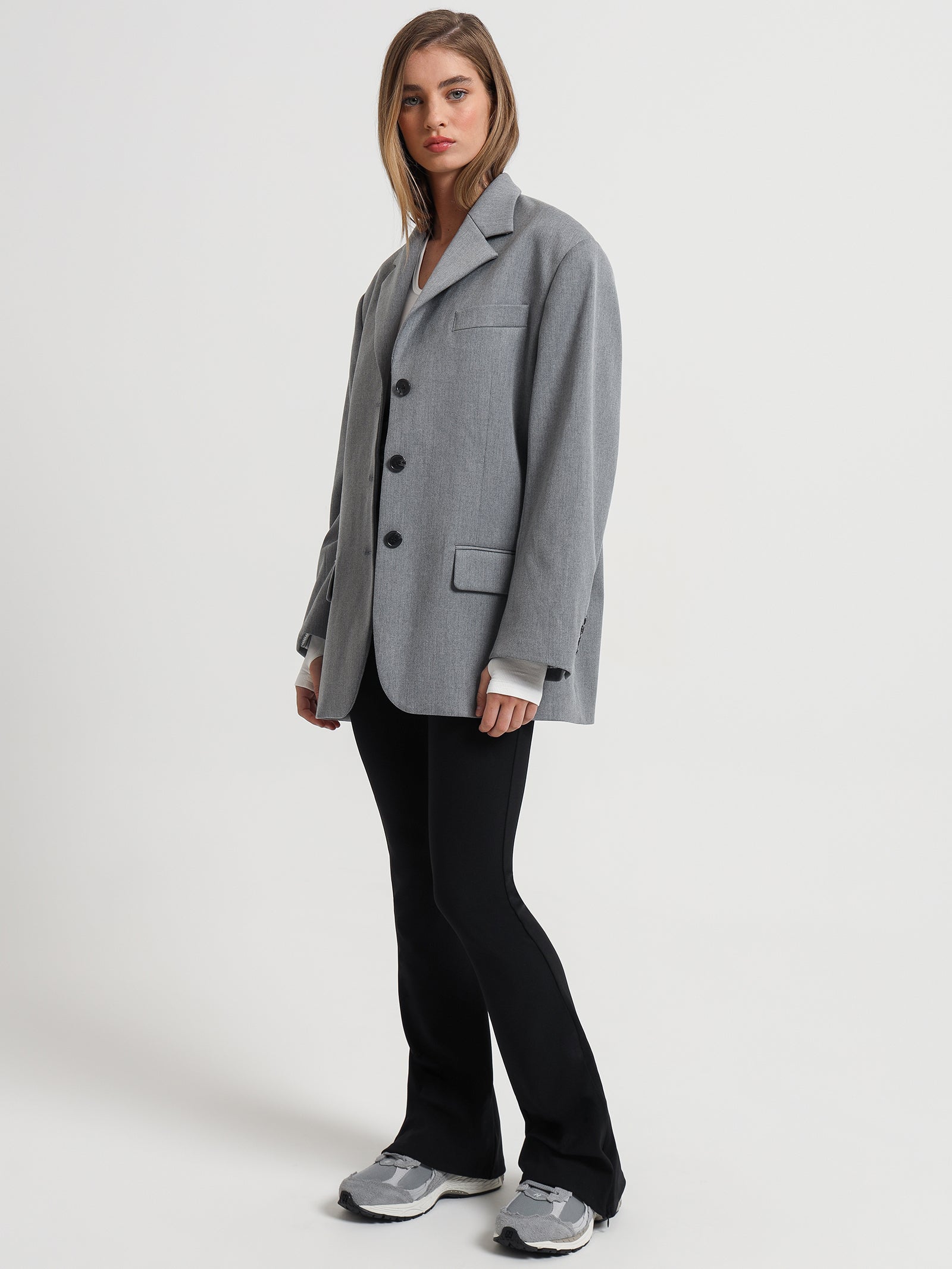 Gabe Oversized Blazer in Dove Grey