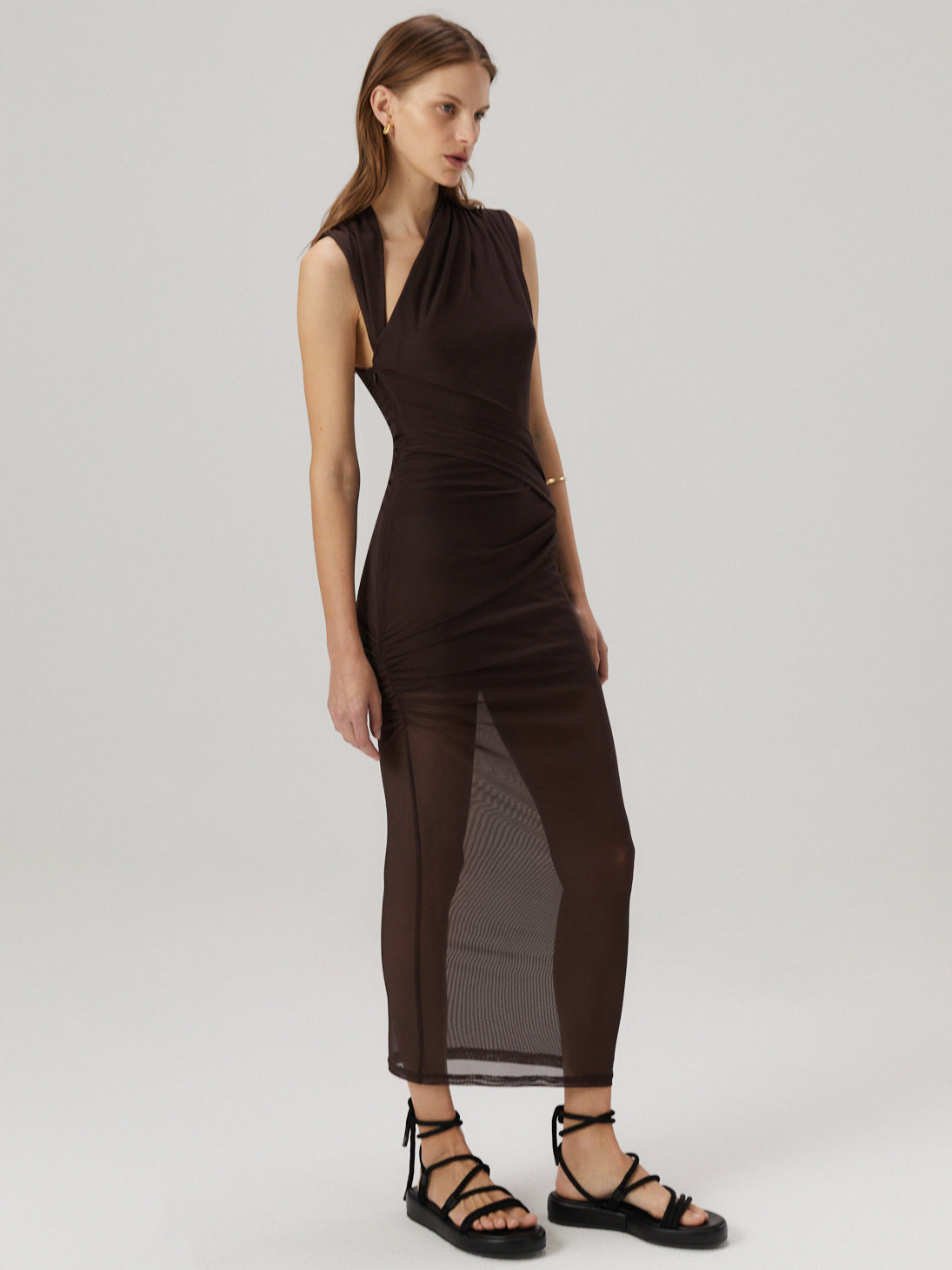 Tillie Dress in Umber Brown