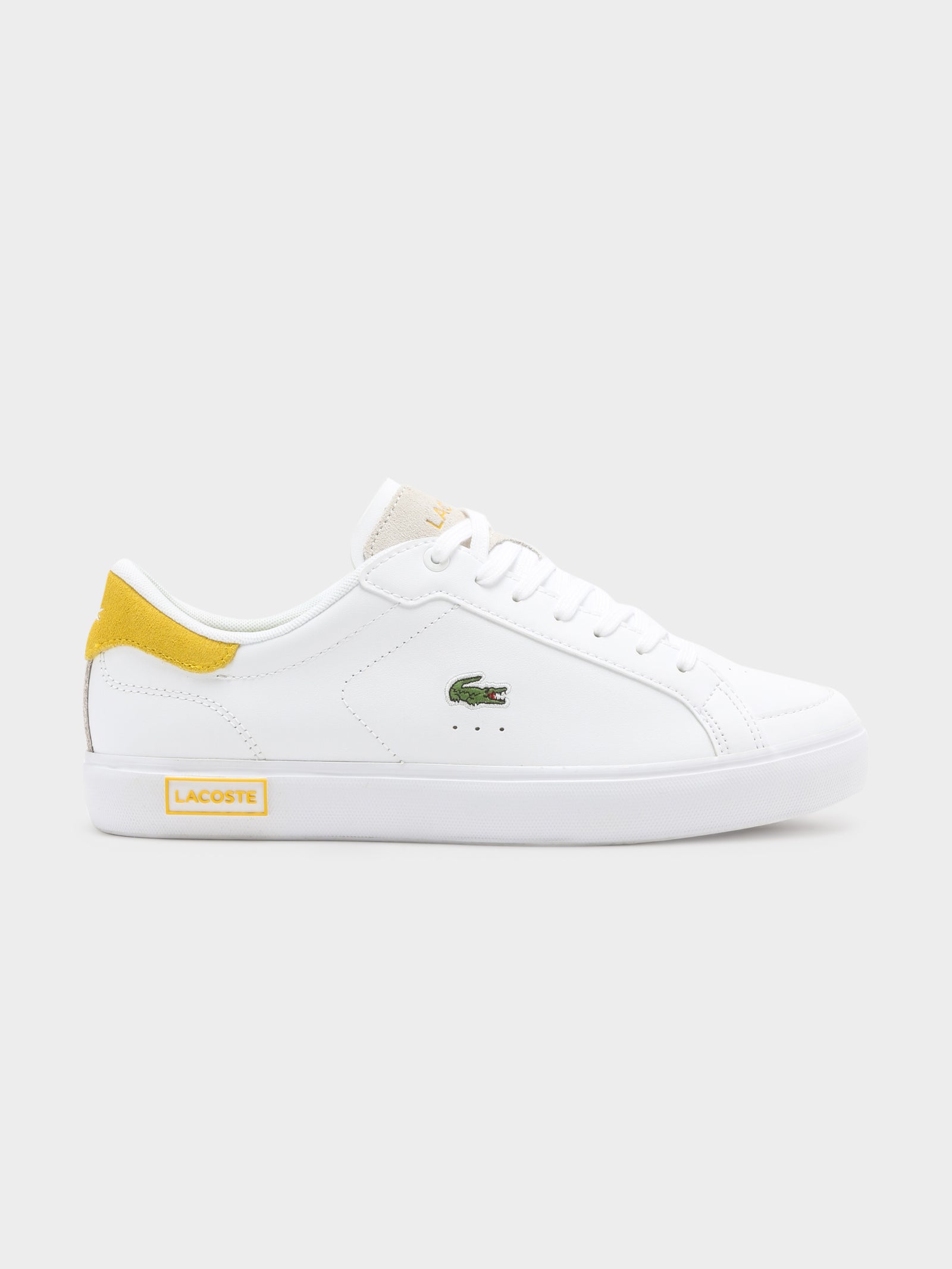 Womens Powercourt 123 Sneakers in White & Yellow