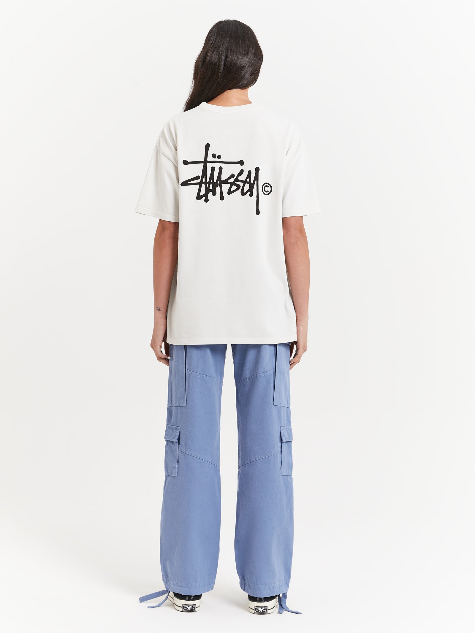 Graffiti Pigment Relaxed T-Shirt in Winter White