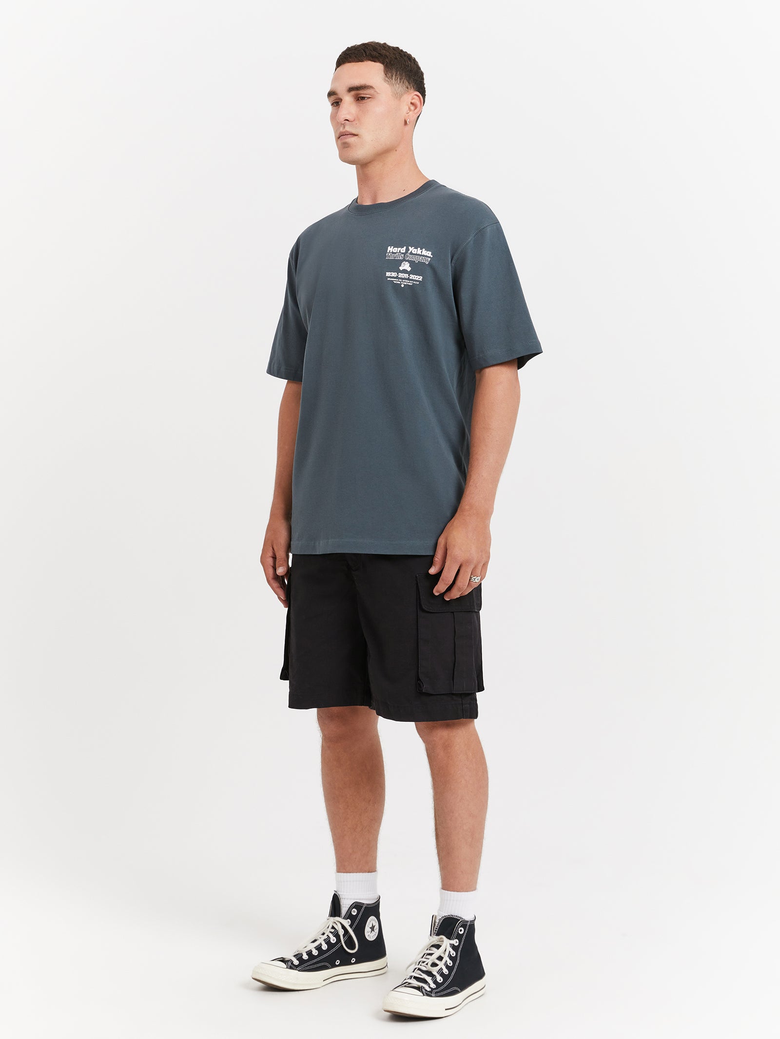 Beginning to Present Oversized Fit T-Shirt in Spruce Green