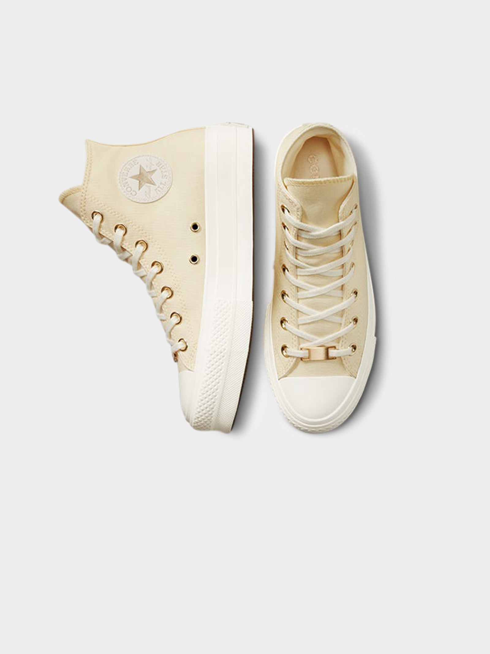 Womens Chuck Taylor All Star Lift Elevated High Top in Mum's Potato Salad & Gold