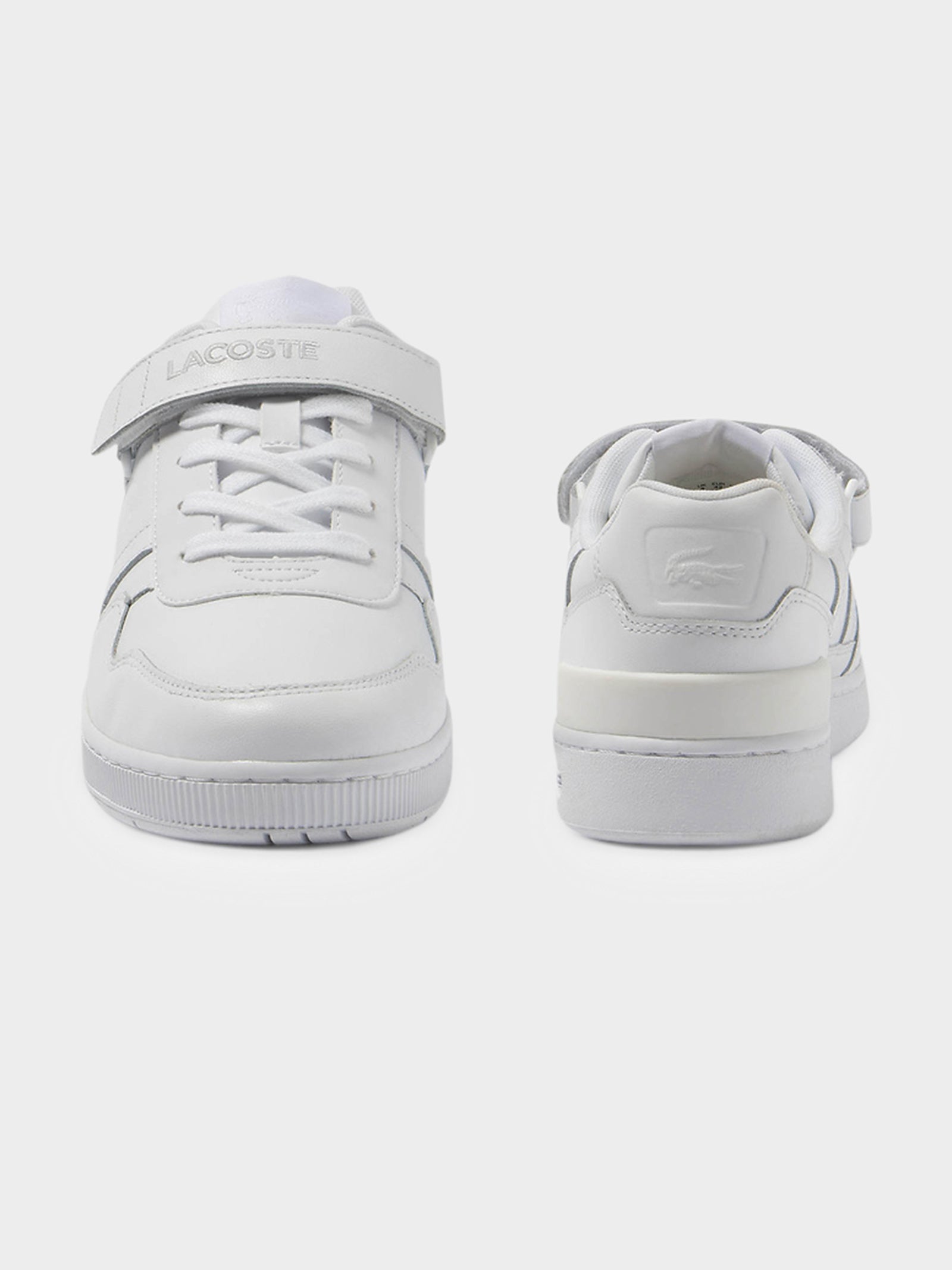 Mens T-Clip Velcro Sneakers in White