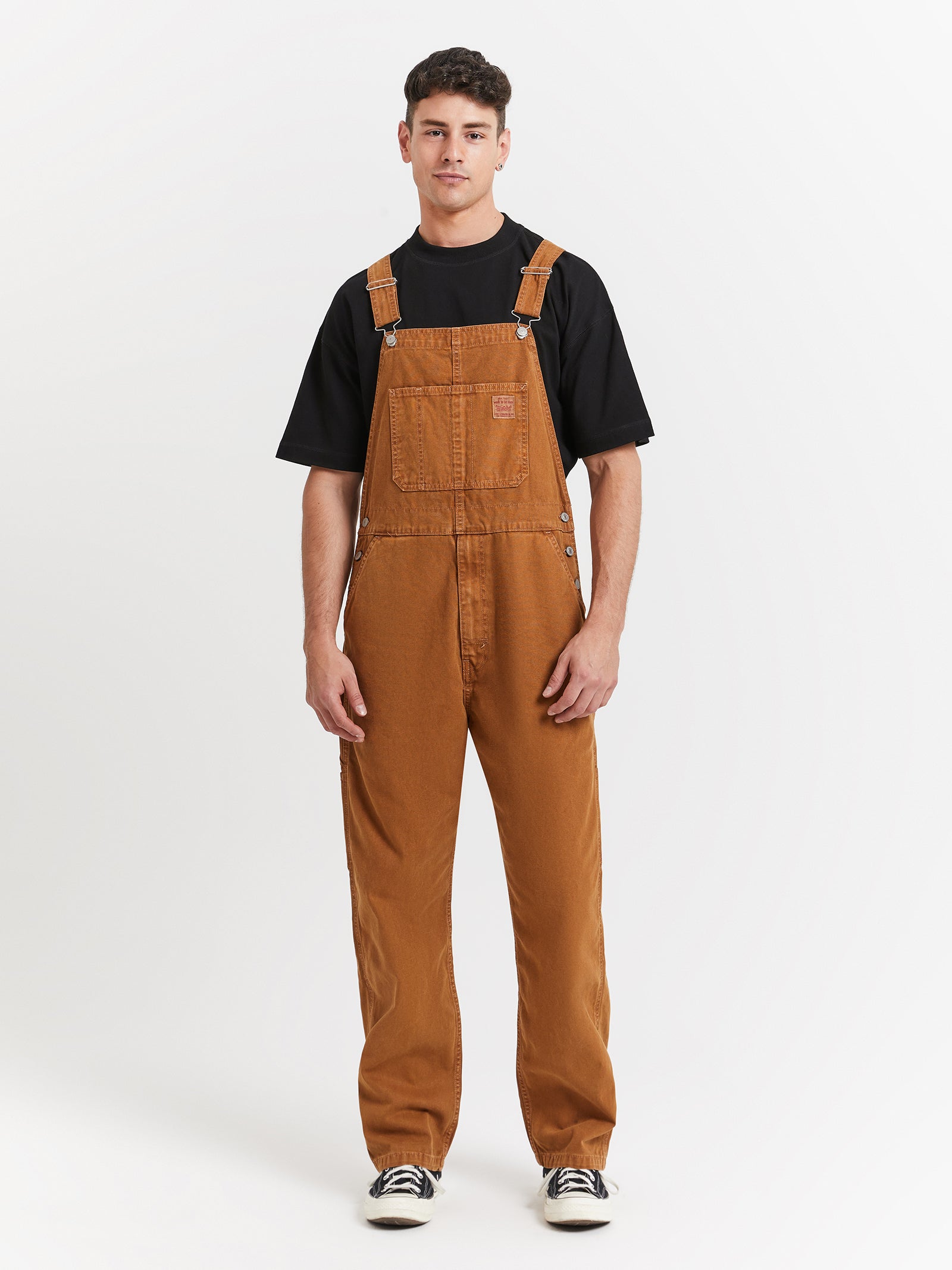 Red Tab Overalls in Dark Ginger