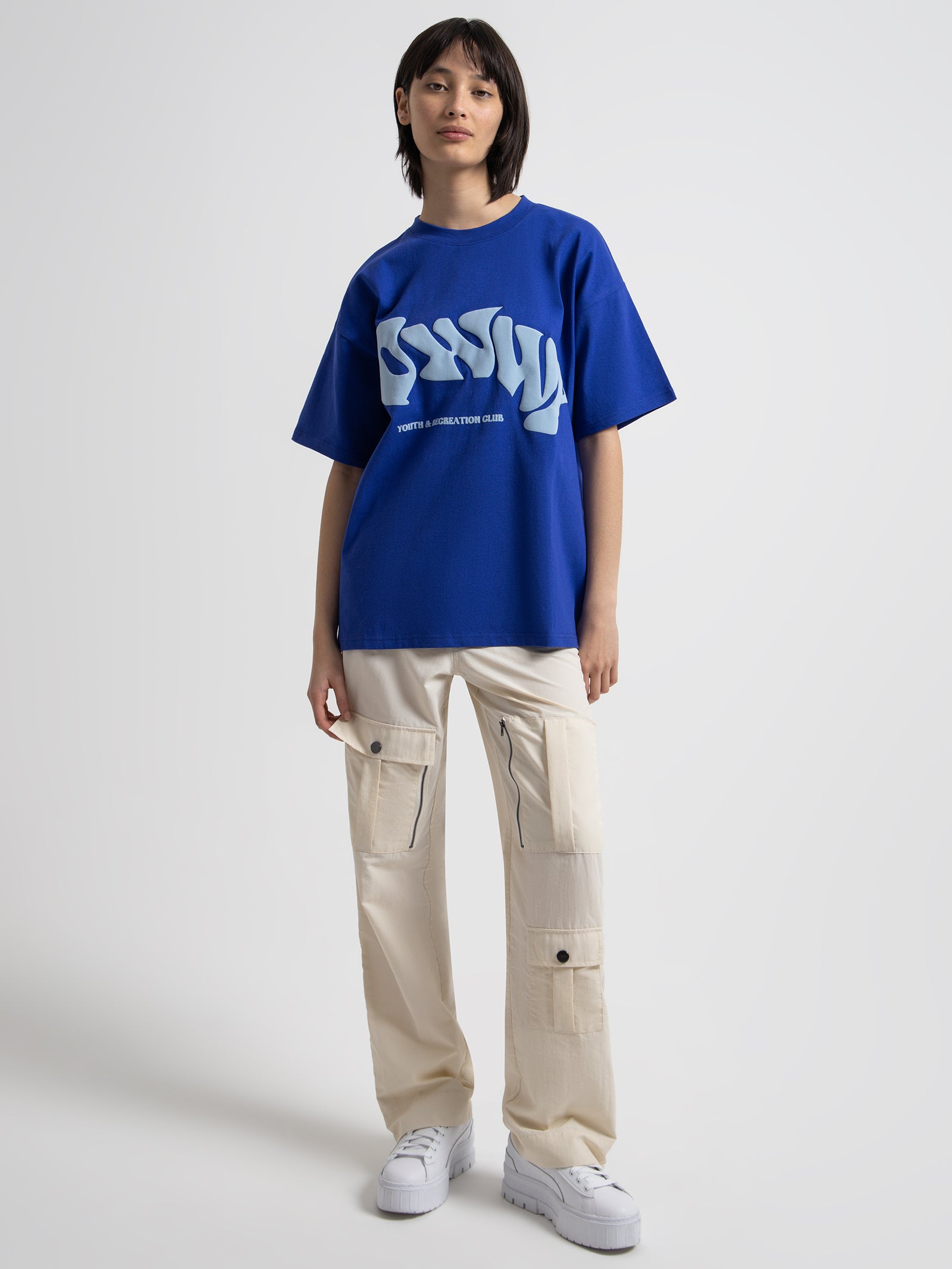 OWWY Heavyweight Puff T-Shirt in Sapphire