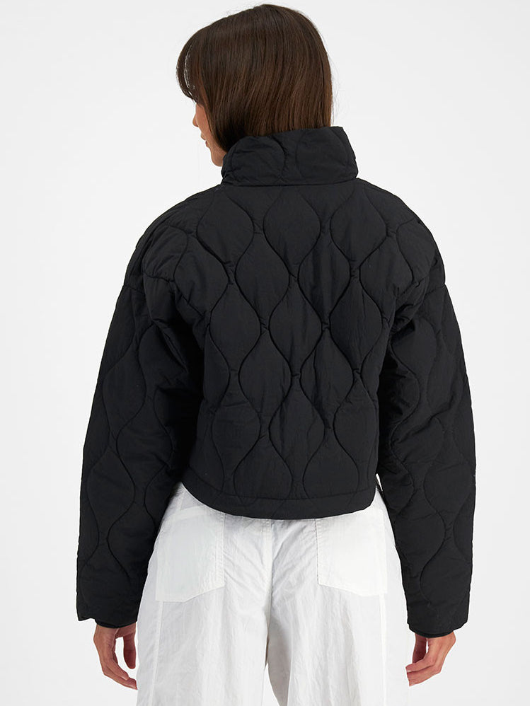 Re:bound Cropped Puffer Jacket in Black