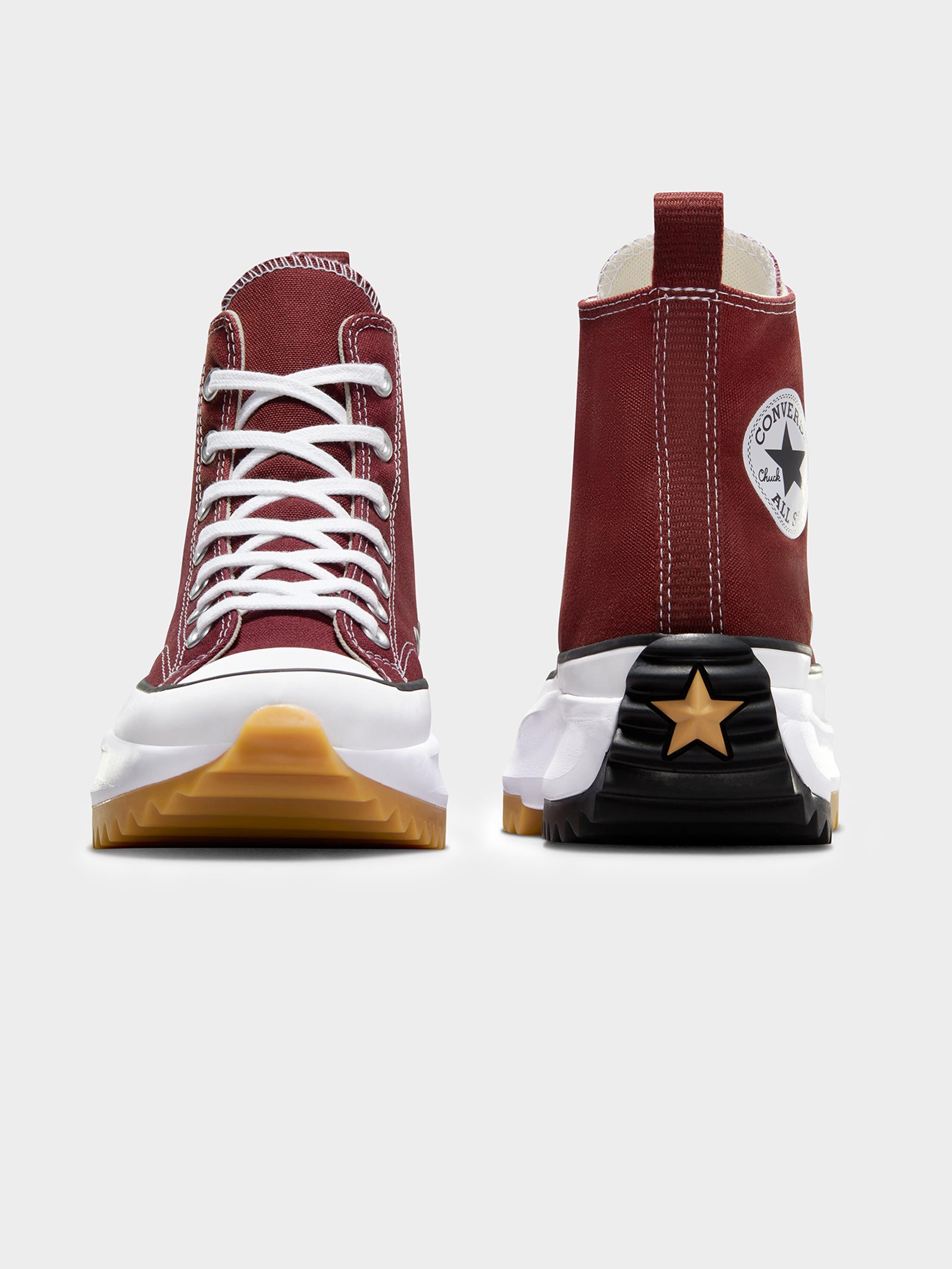 Unisex Run Star High Top Sneakers in Cherry Daze, White & Black