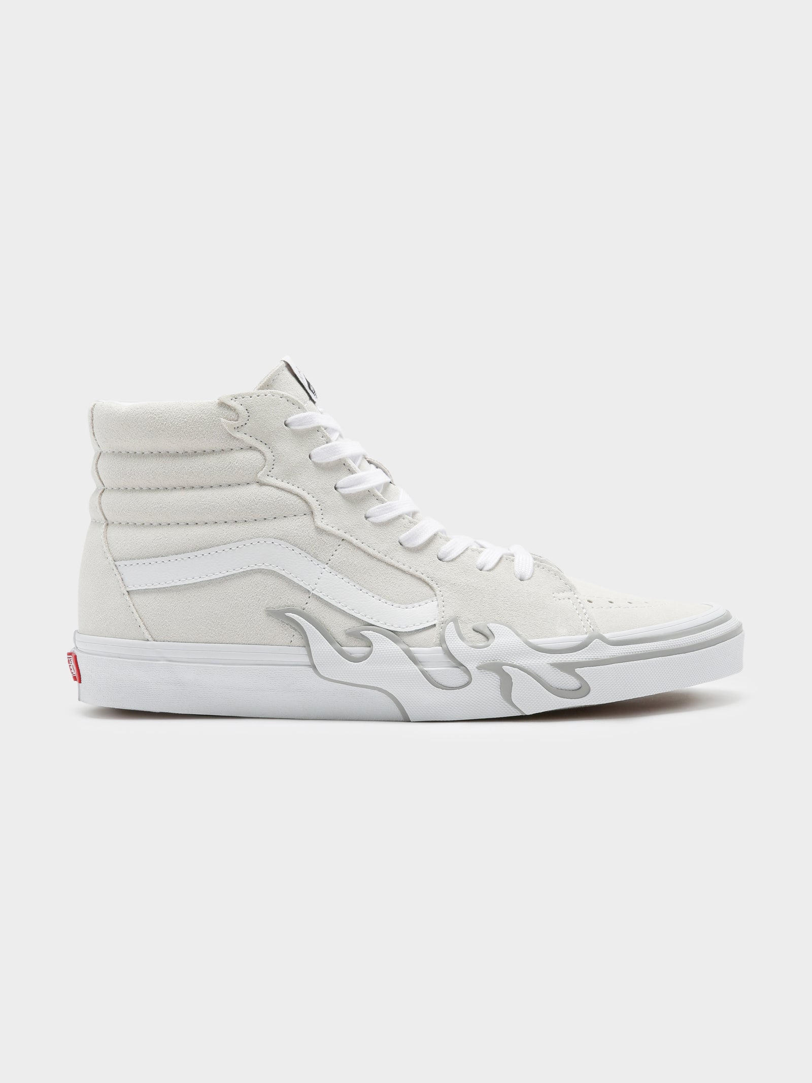 Unisex Sk8 High Flame Suede Sneakers in White