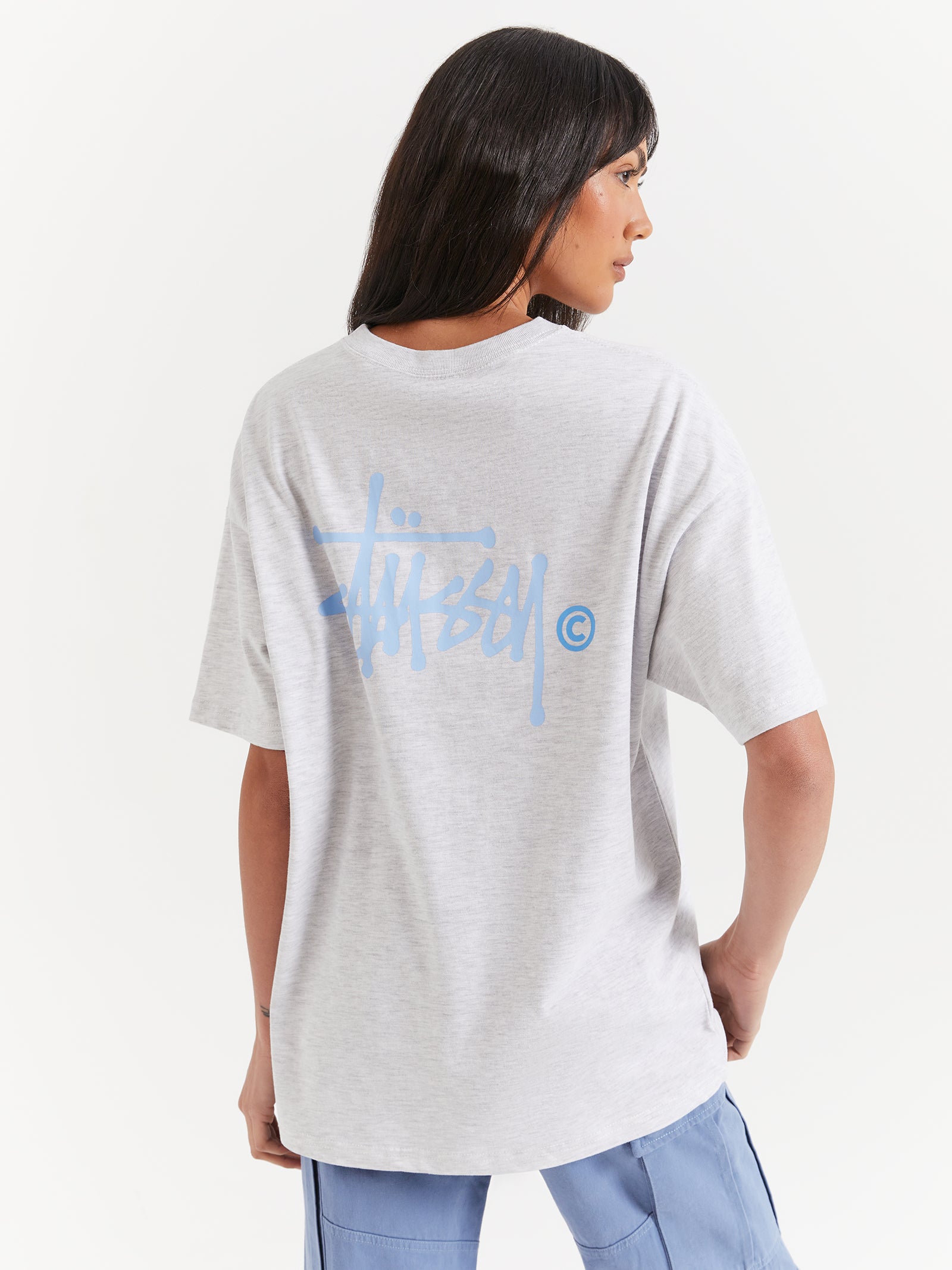 Graffiti Pigment Relaxed T-Shirt in Snow Marle