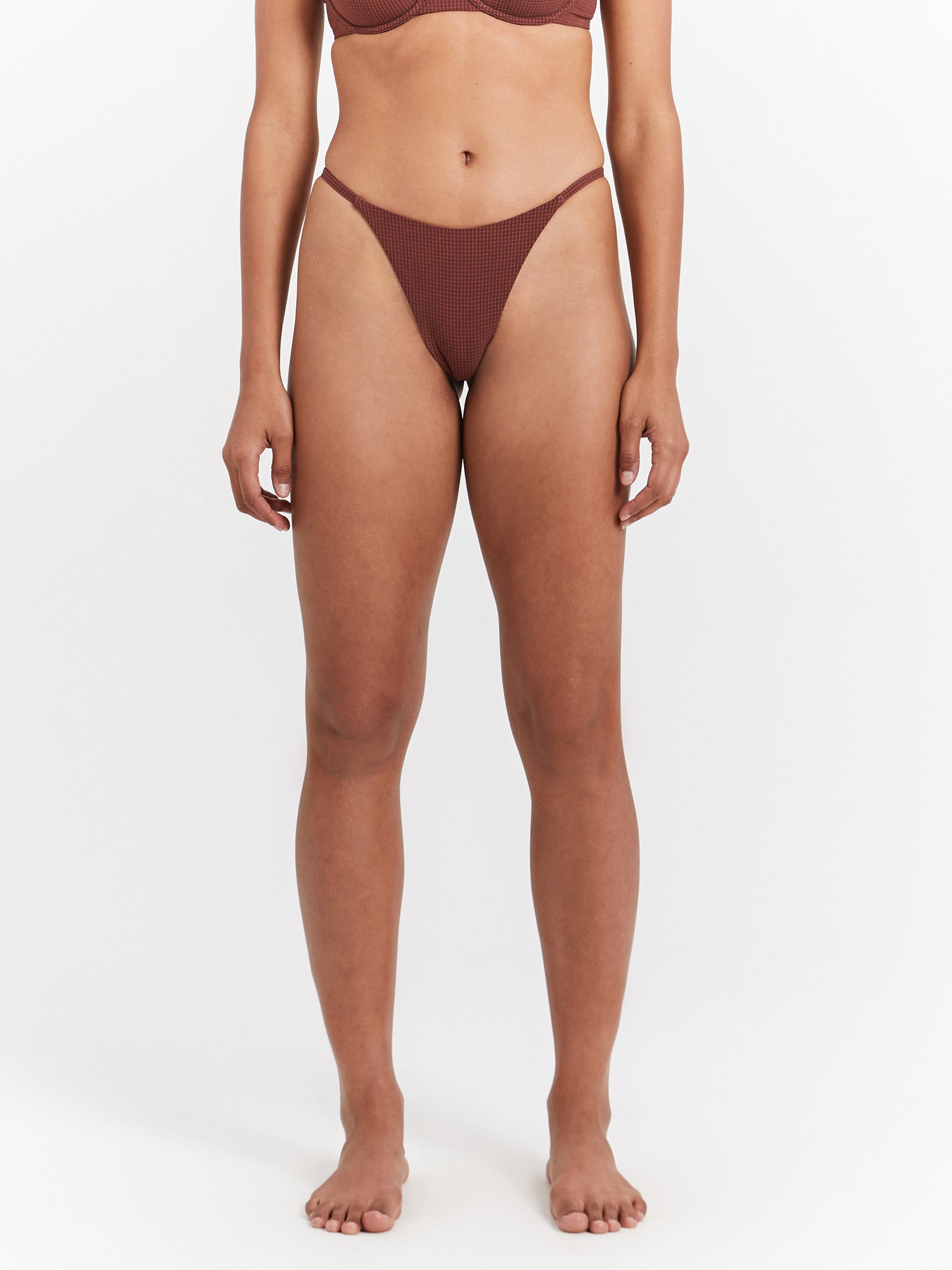 Paradise Code G-String Bikini Briefs in Chimney Red