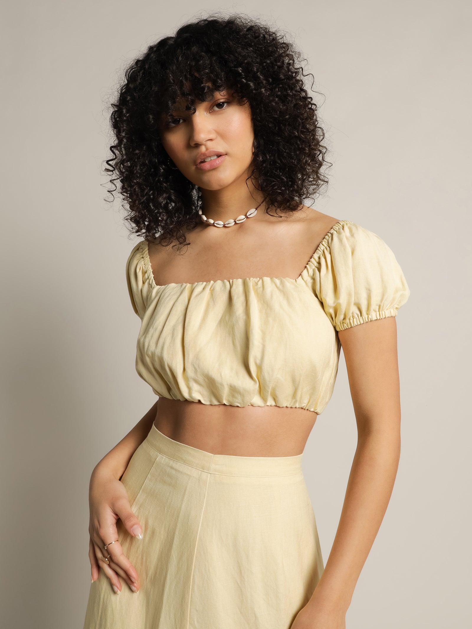 Lucia Crop Top in Limone