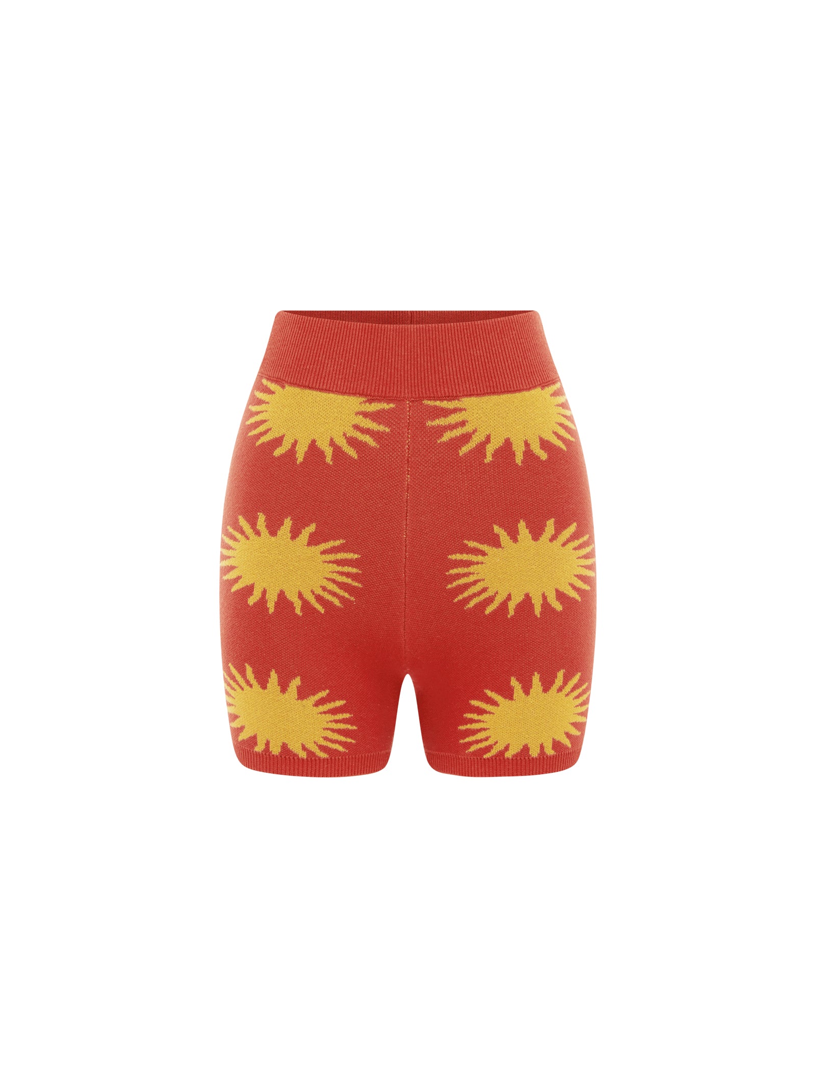 Red Sun Shorts in Red & Yellow