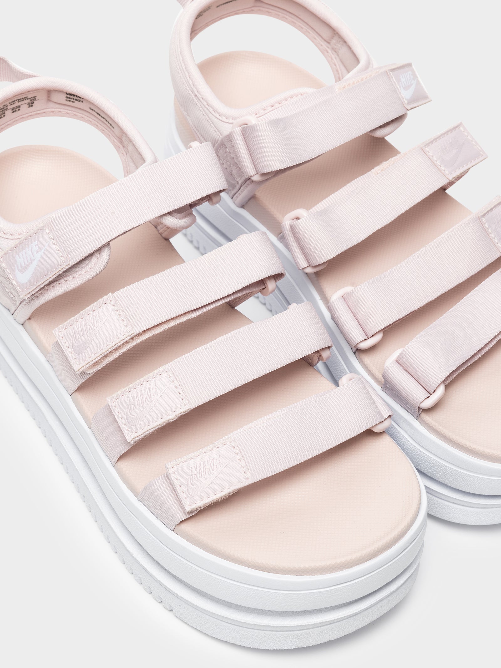 Womens Nike Icon Clash Sandal in Pink & White