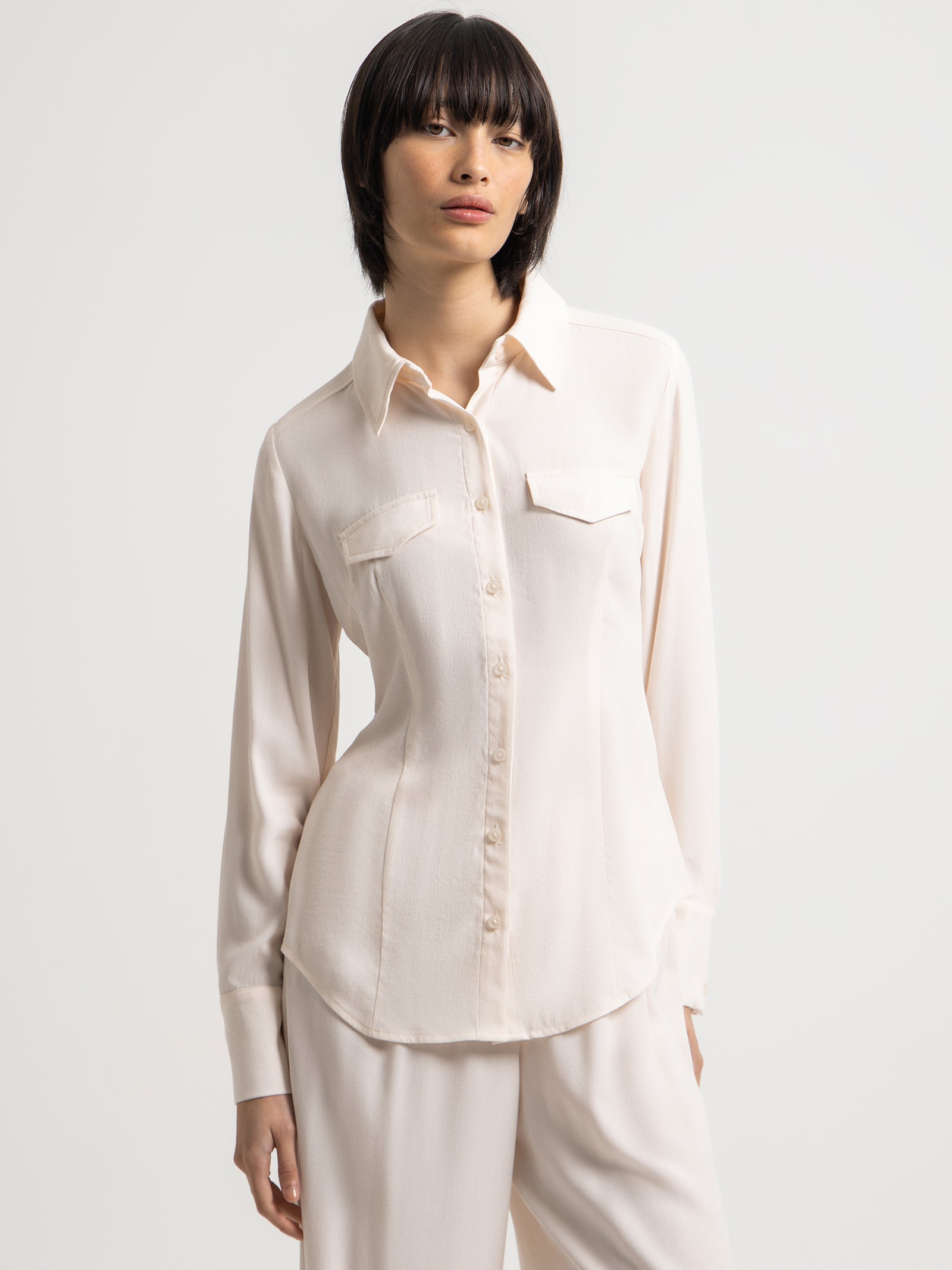 Mira Shirt in Cloud White