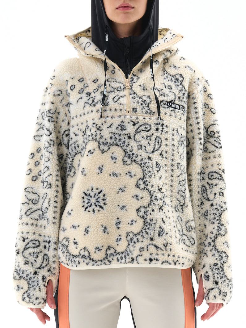 Andorra Hoodie in Snow Bandana Print