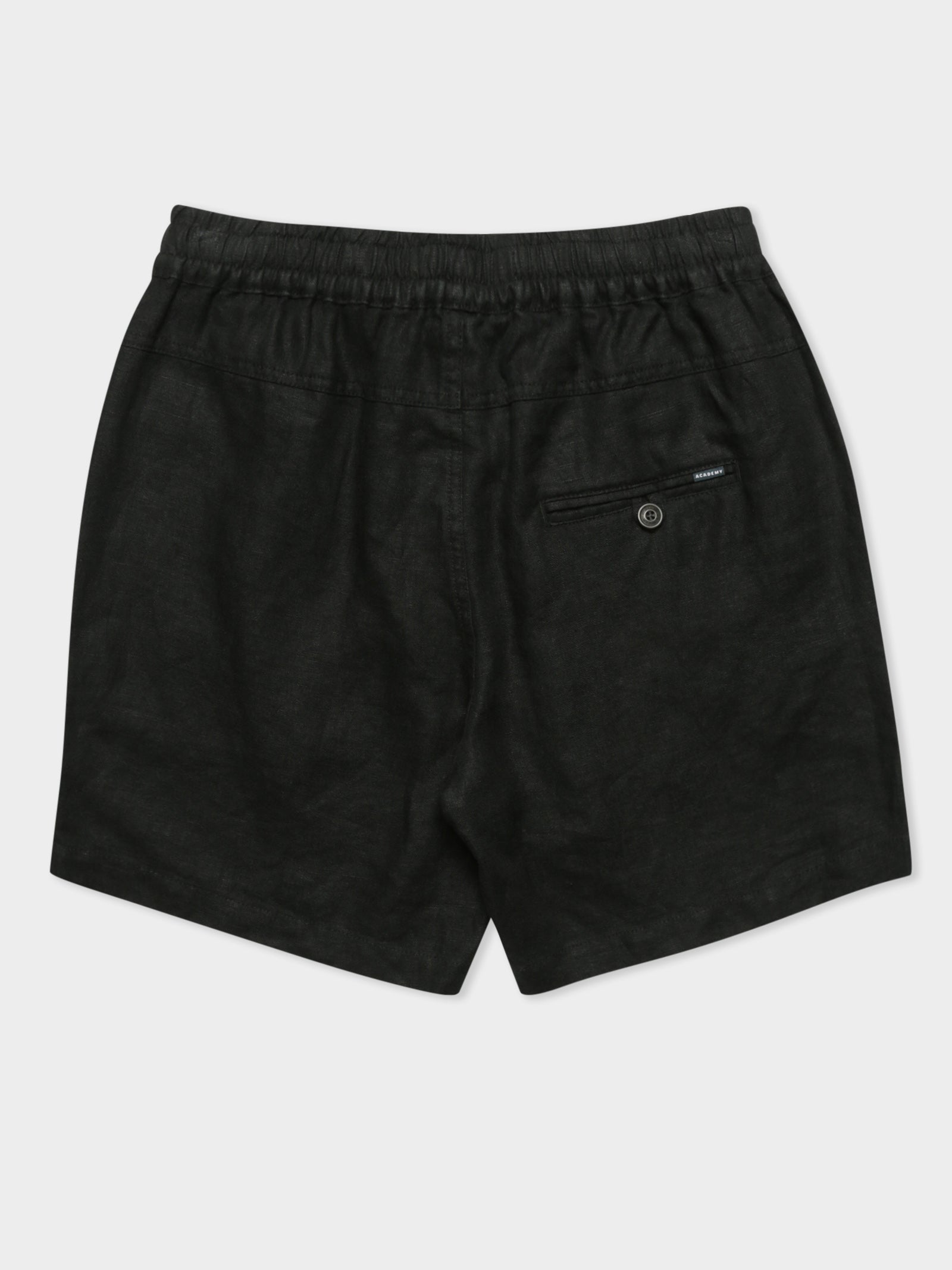 Riviera Linen Shorts in Black