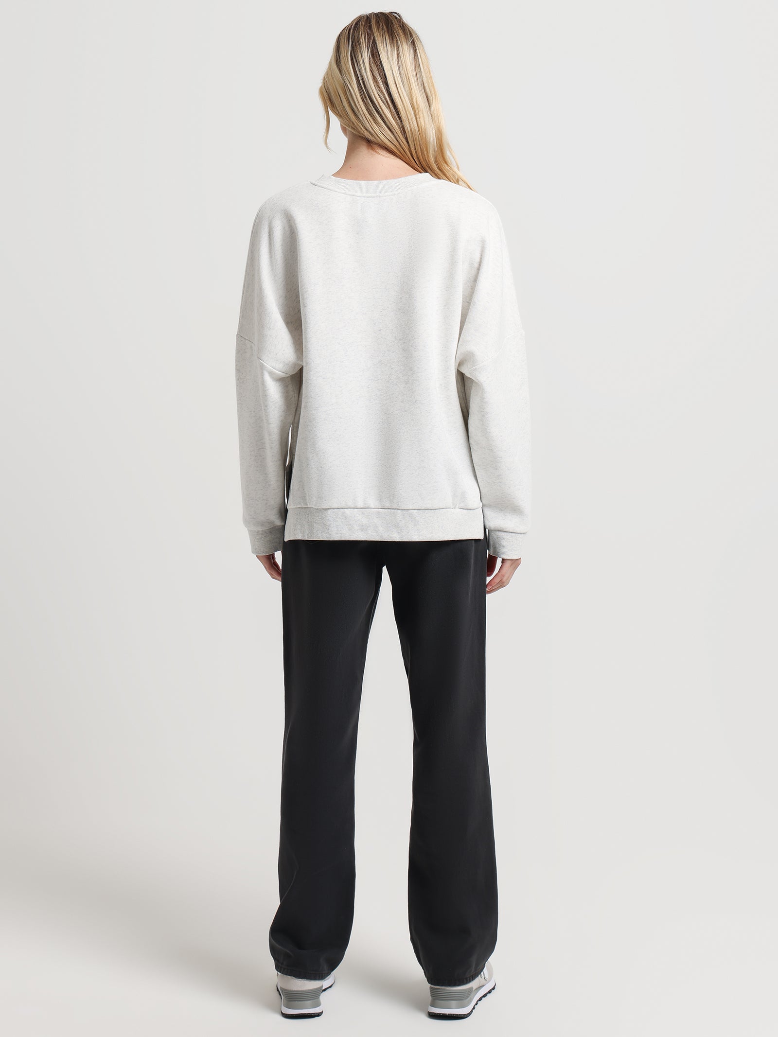 Carter Classic Oversized Sweat in Snow Marle