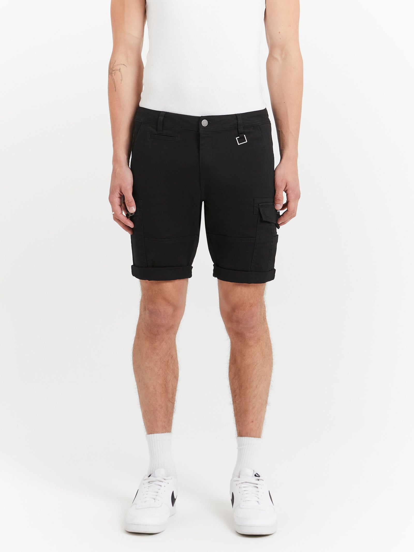 Lione Denim Shorts in Black