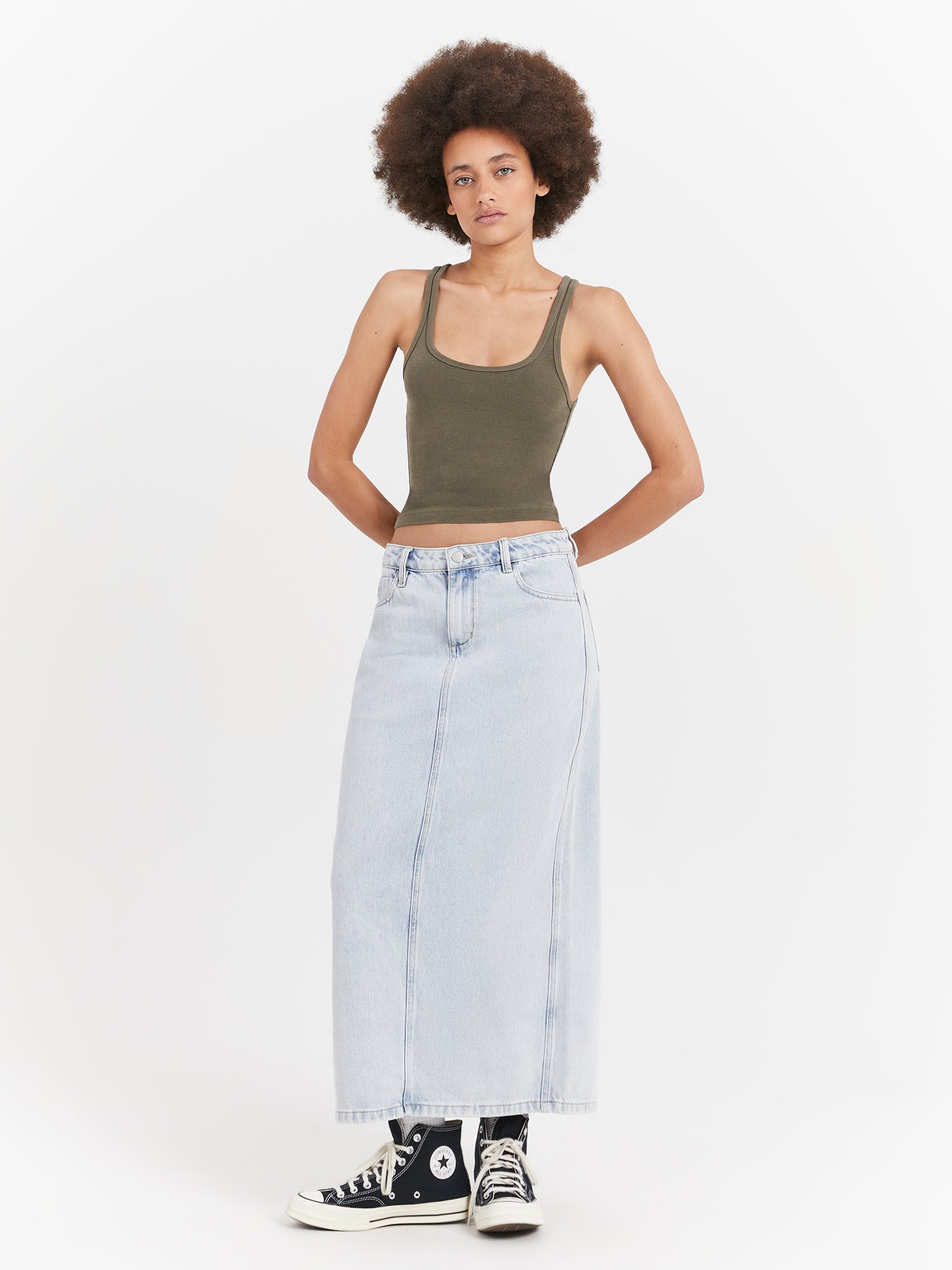 Frankie Skirt in Faded Dust Blue