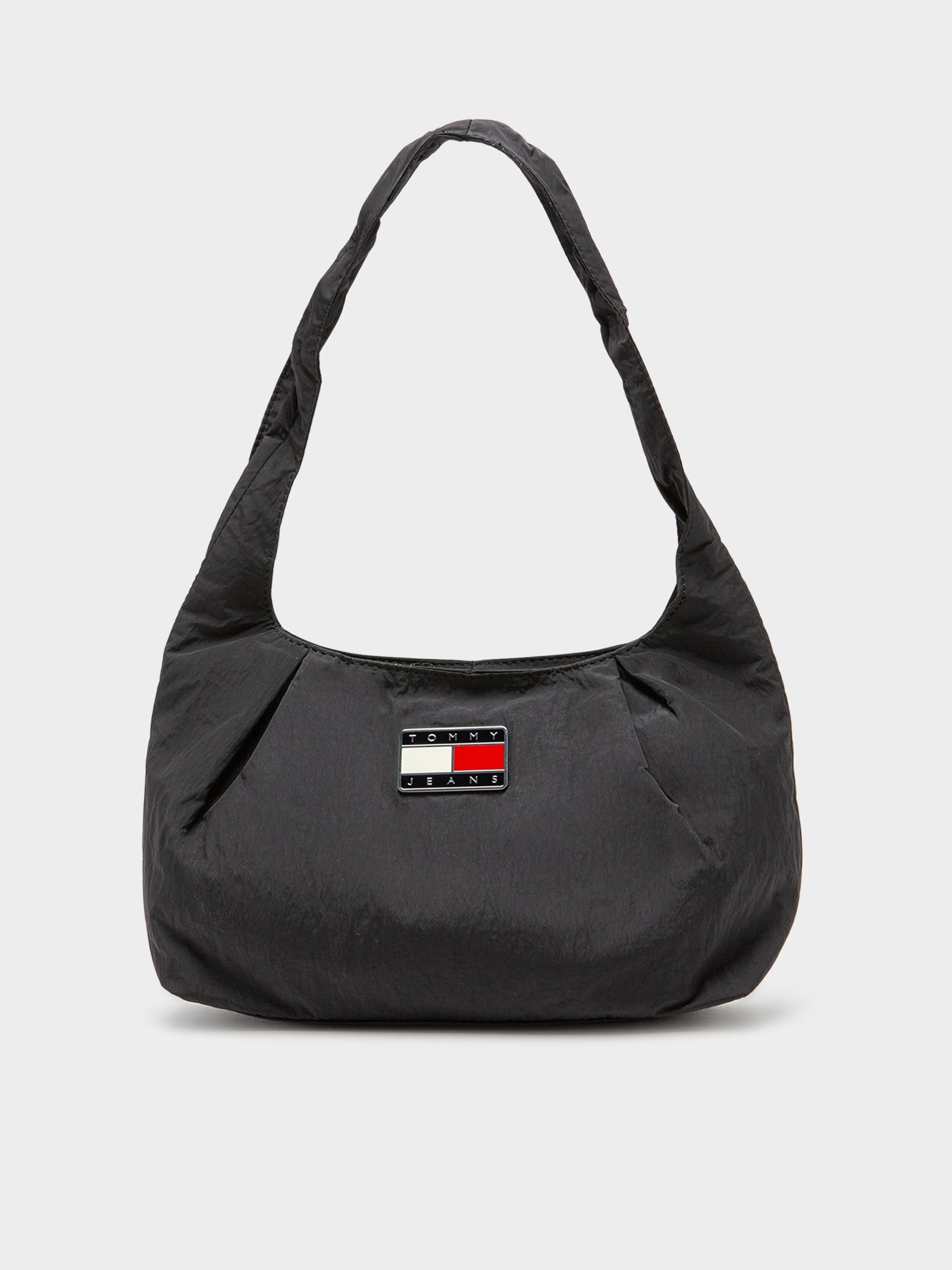 Nylon Shoulder Bag in Black