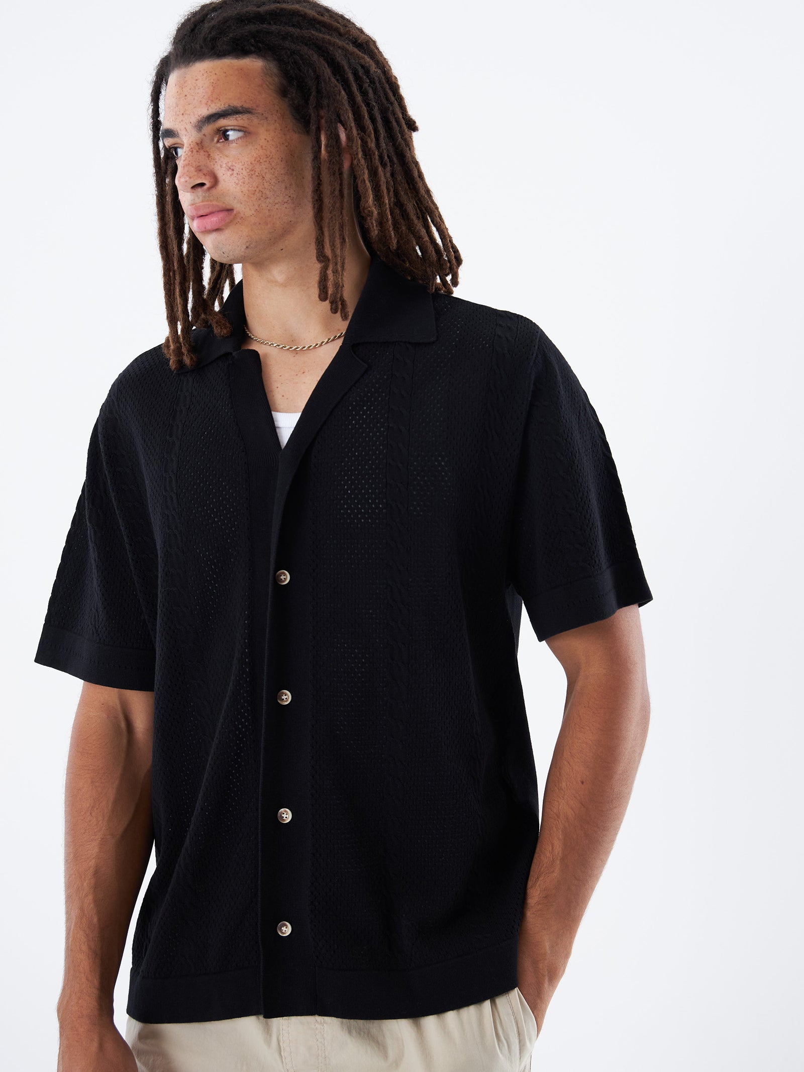 Izaro Knit Shirt In Black