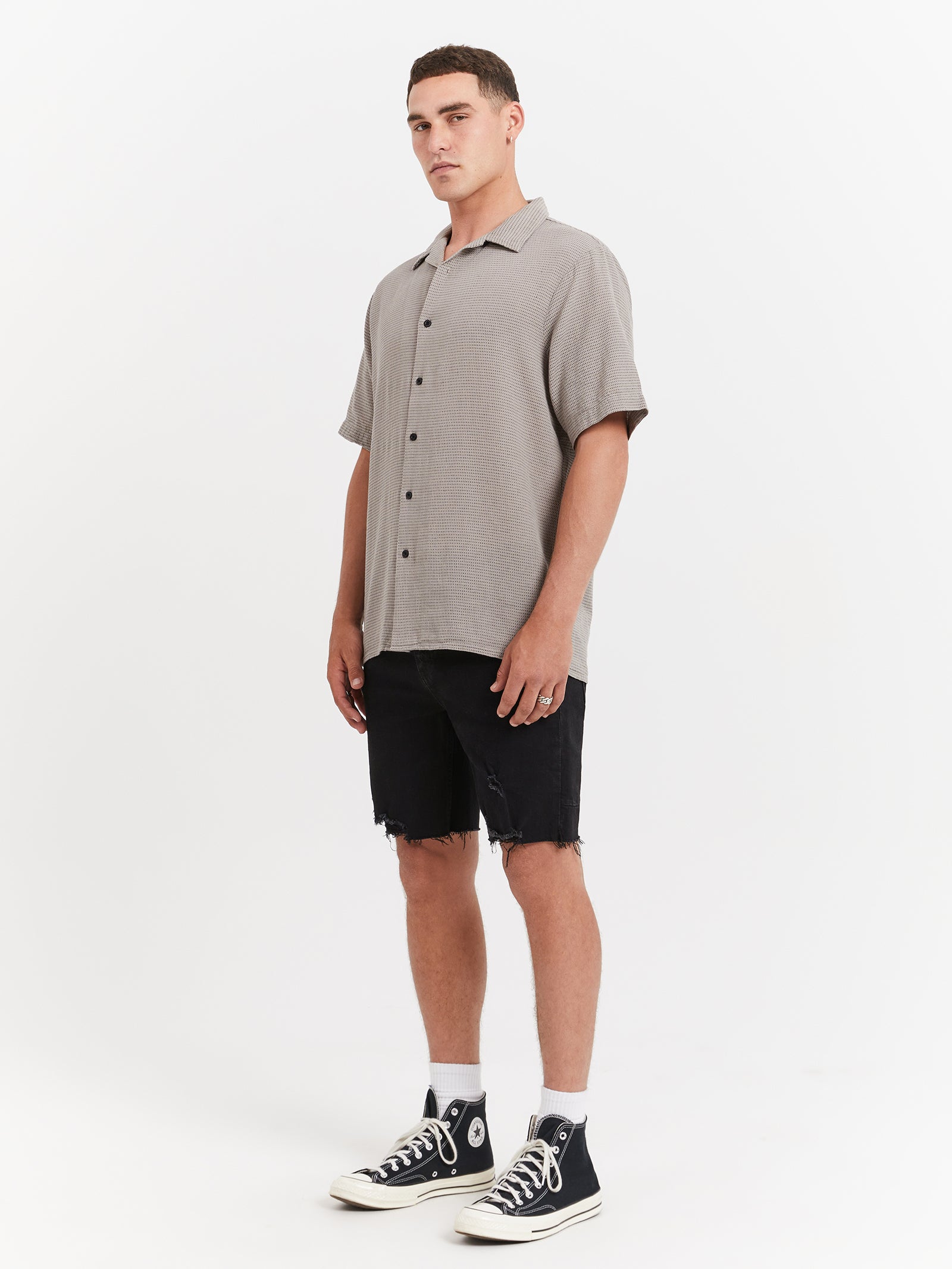 El Jefe Bowling Shirt in Paloma Grey