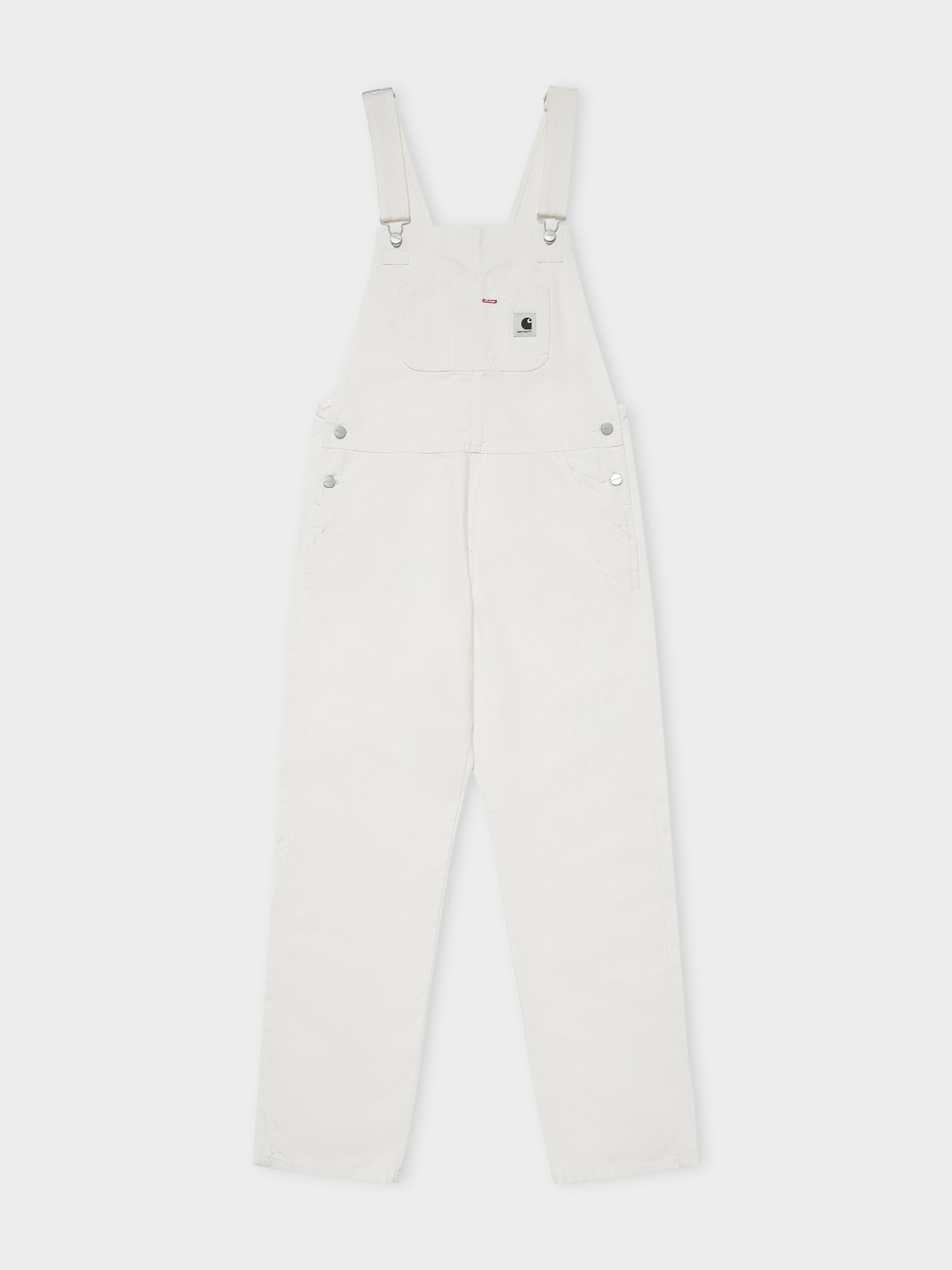 Bib Straight-Leg Overalls in Cream