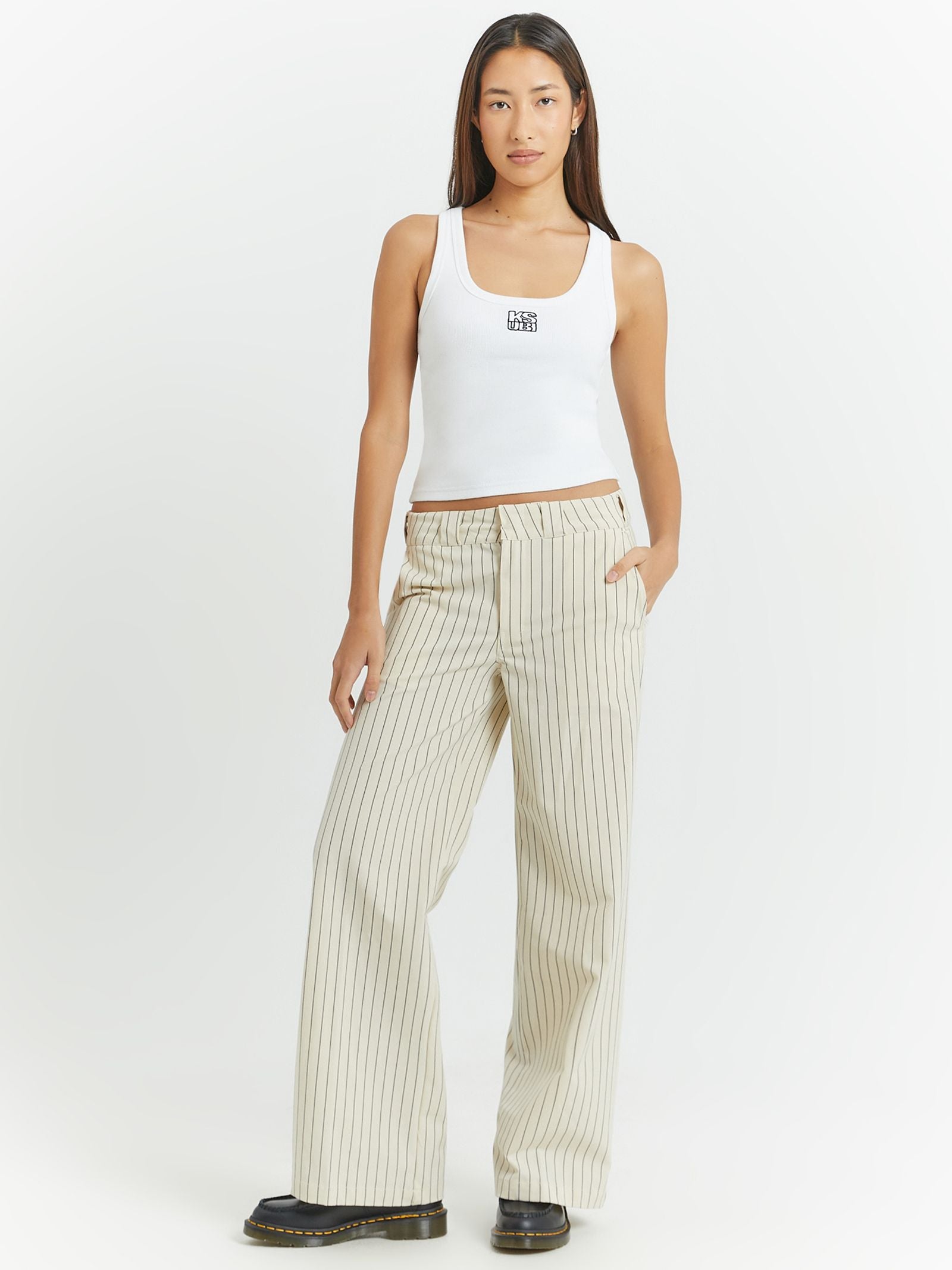 Bronte Pinstripe Wide Pants