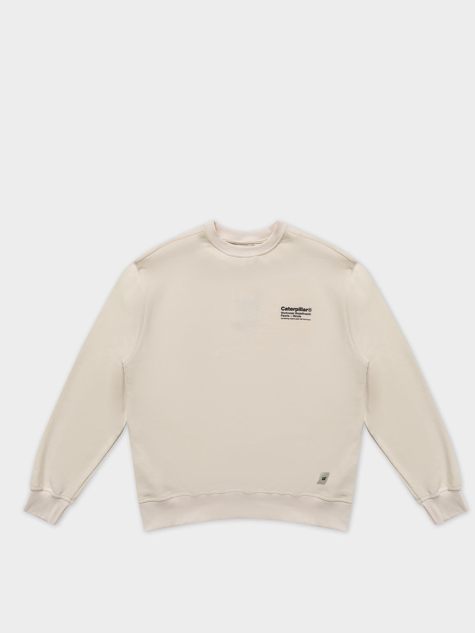 Workwear Insert Crew Neck in Bone White