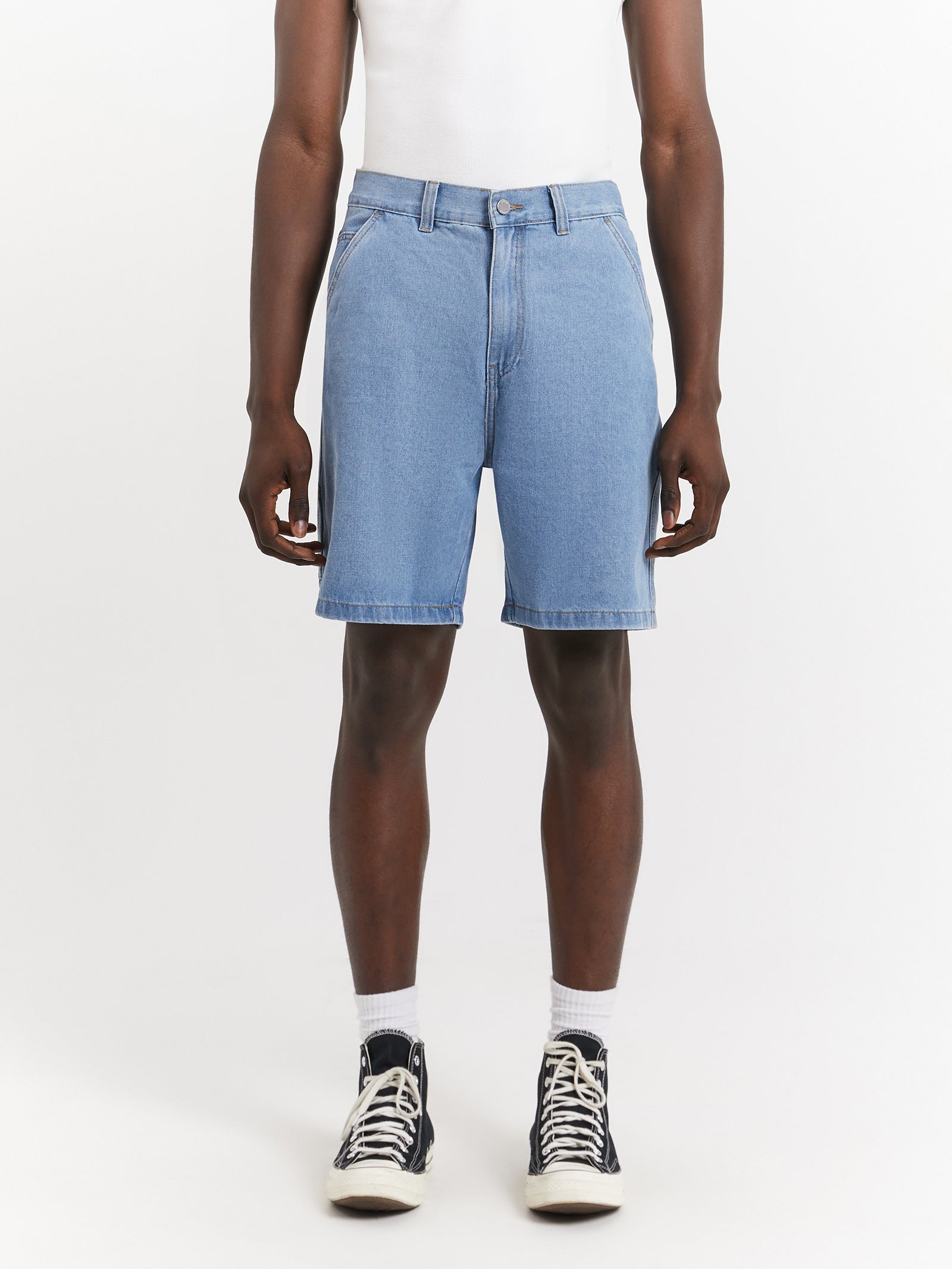 Carpenter Shorts in Mid Blue