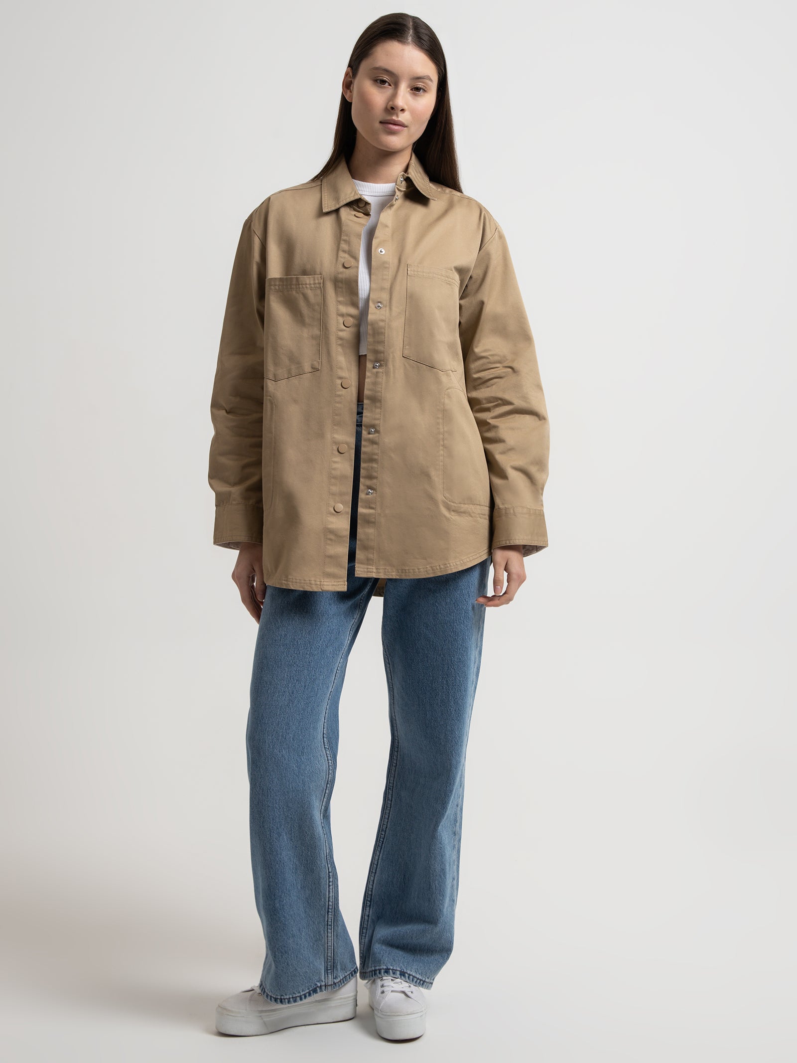 Miji Twill Jacket in Chino