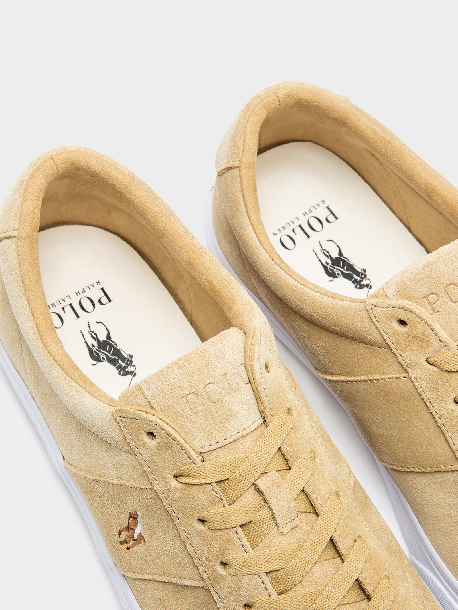 Mens Sayer Suede Sneakers in Bone