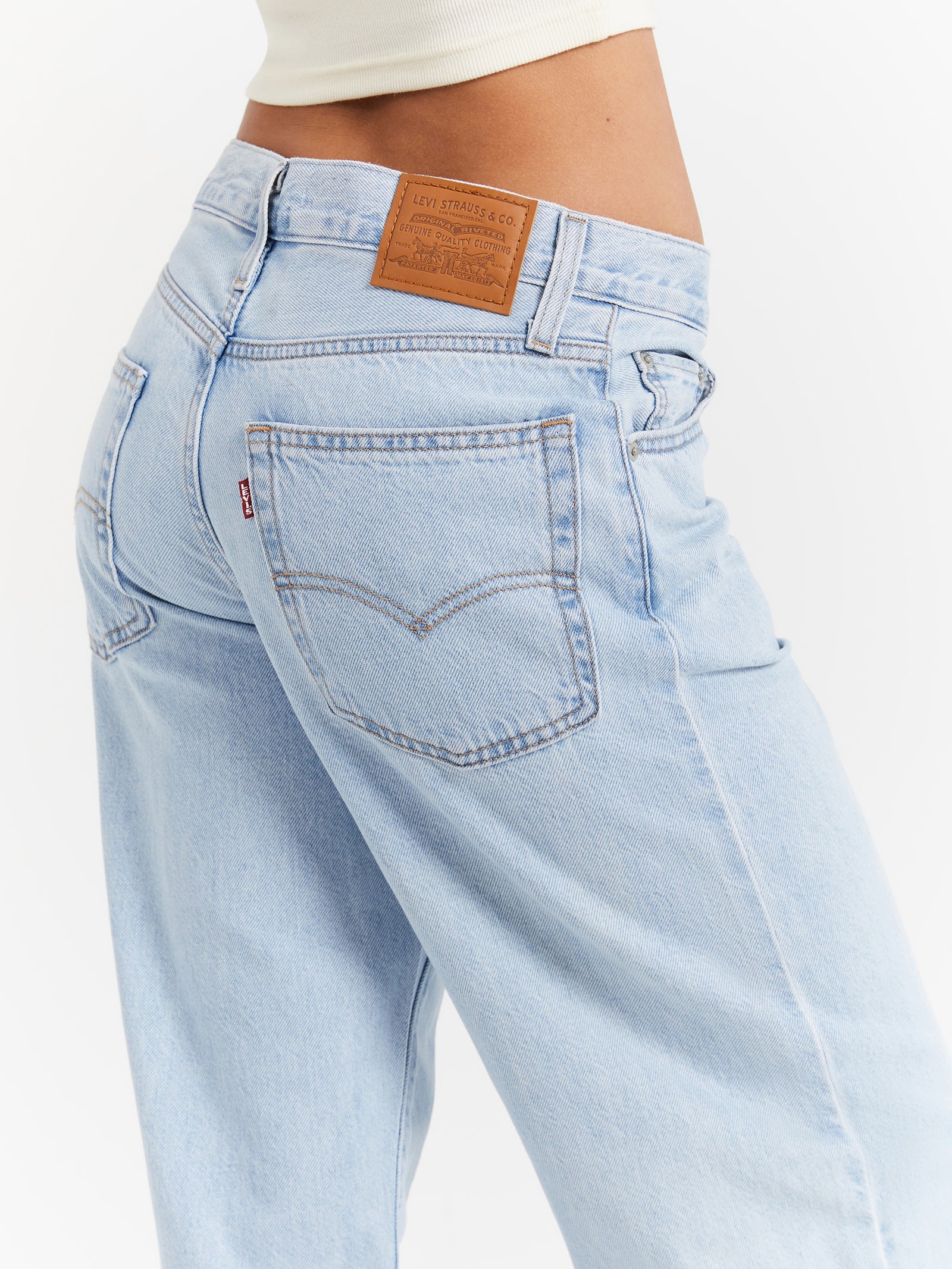 Baggy Dad Jeans in Light Denim