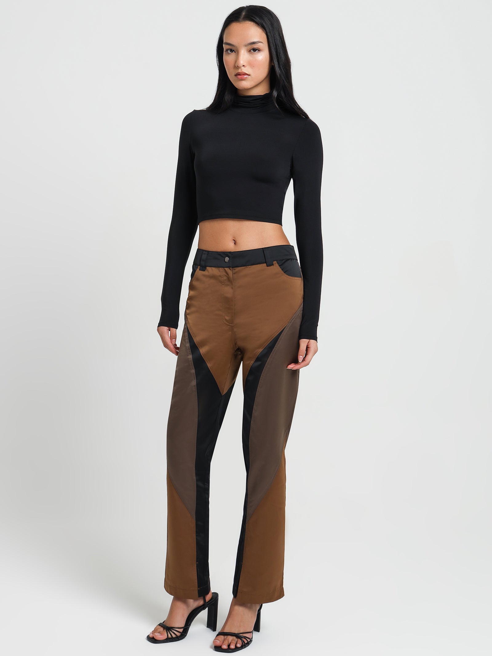 Sharlo Satin Pants in Fawn