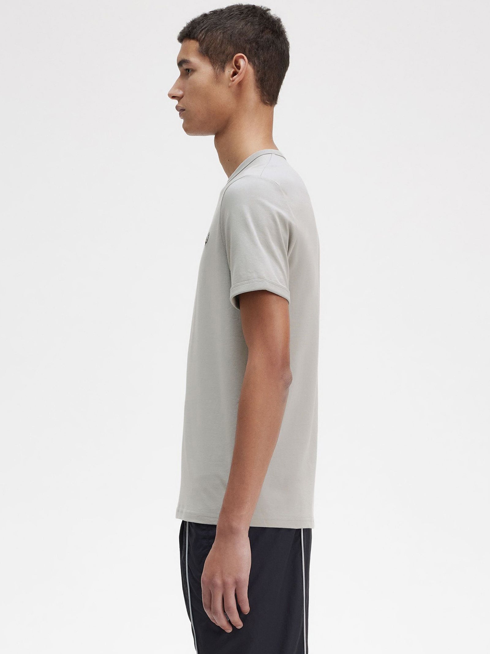 Ringer T-Shirt in Limestone Grey