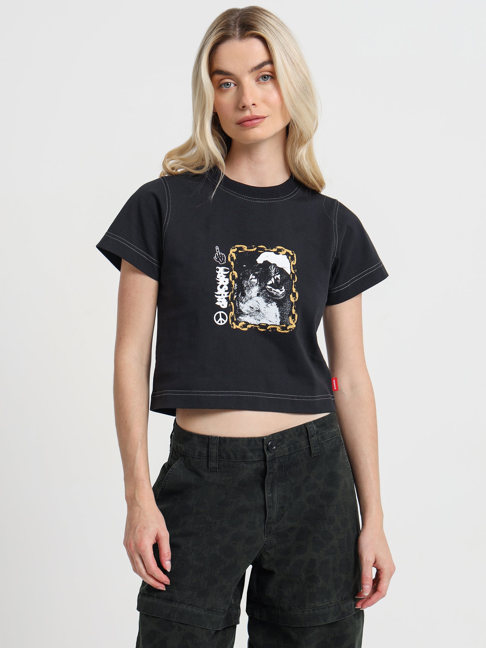 Pure Mayhem Boy T-Shirt in Washed Black