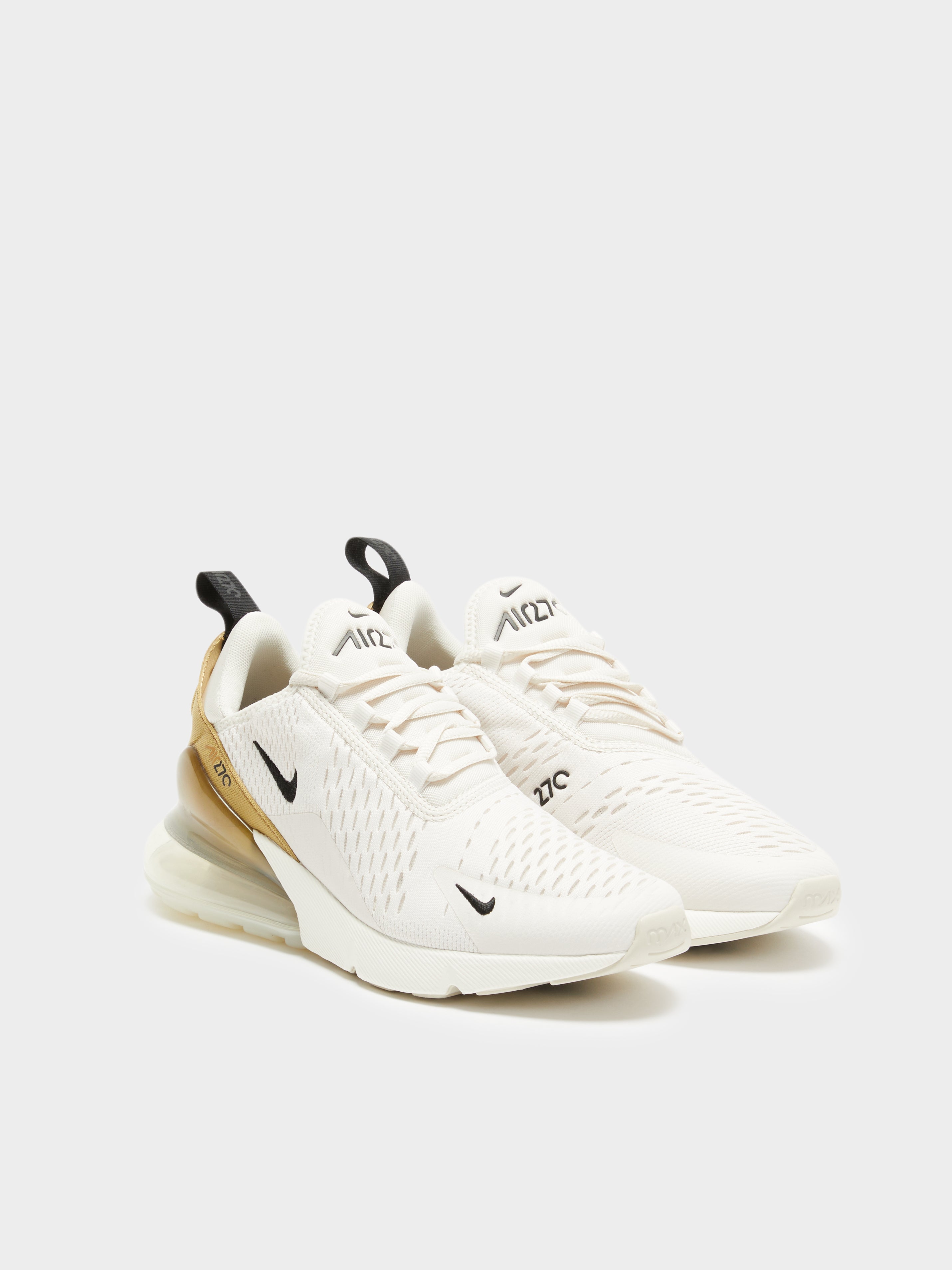 Womens Nike Air Max 270 in White & Yellow