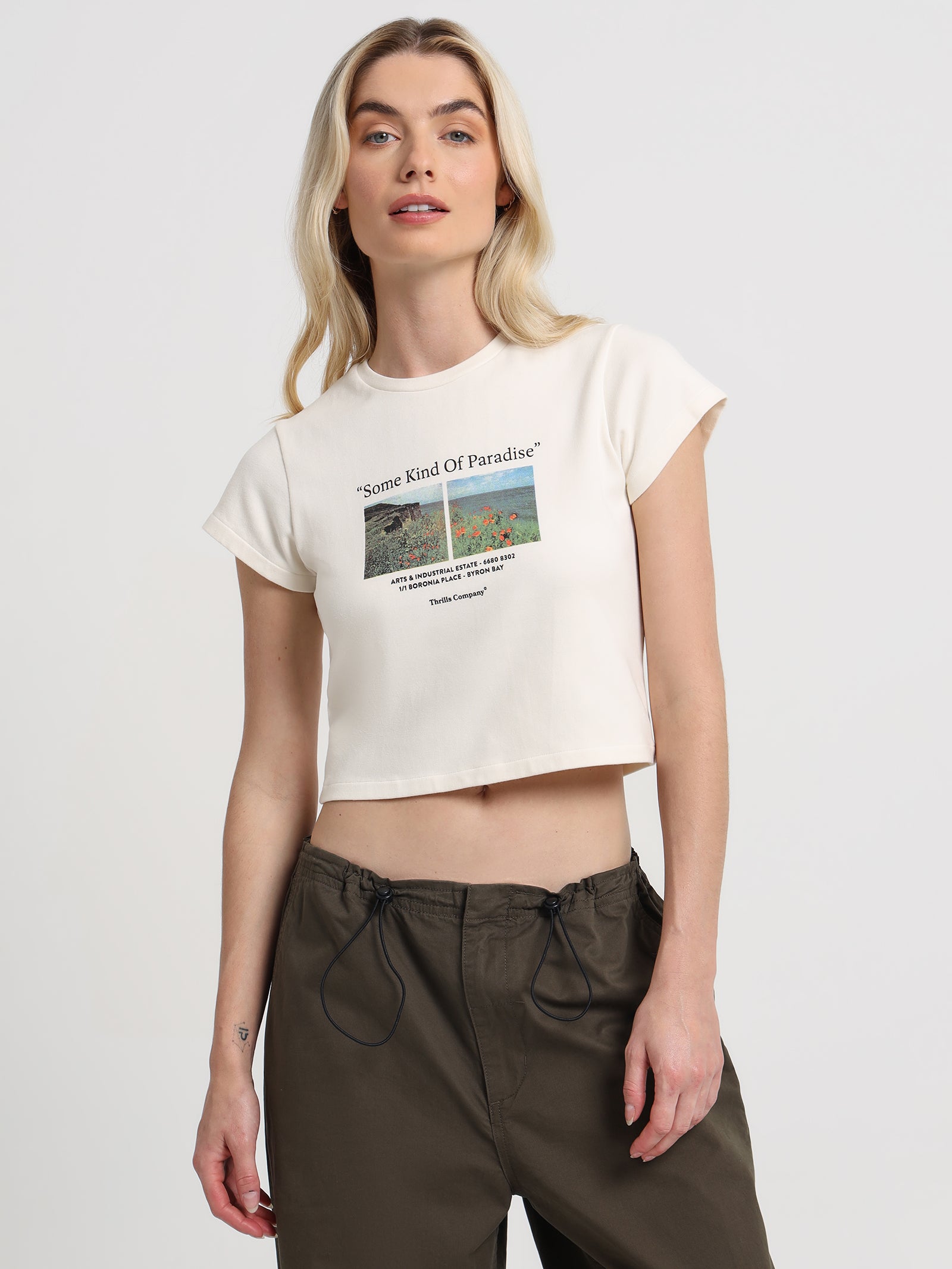 Paradise Around Us Mini T-Shirt in Heritage White