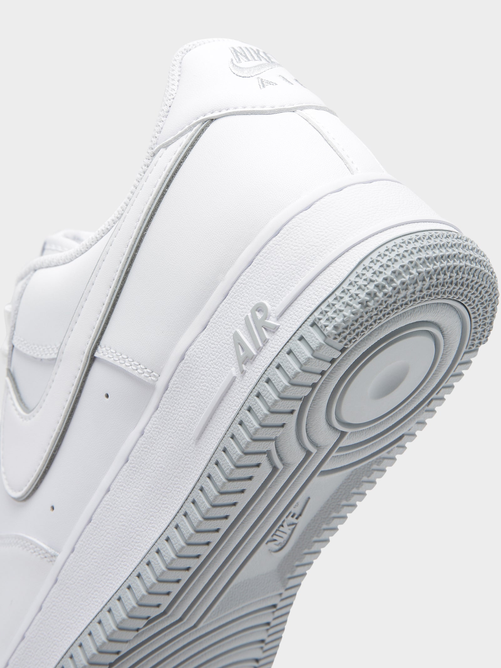 Mens Nike Air Force 1' Sneakers in White & Grey