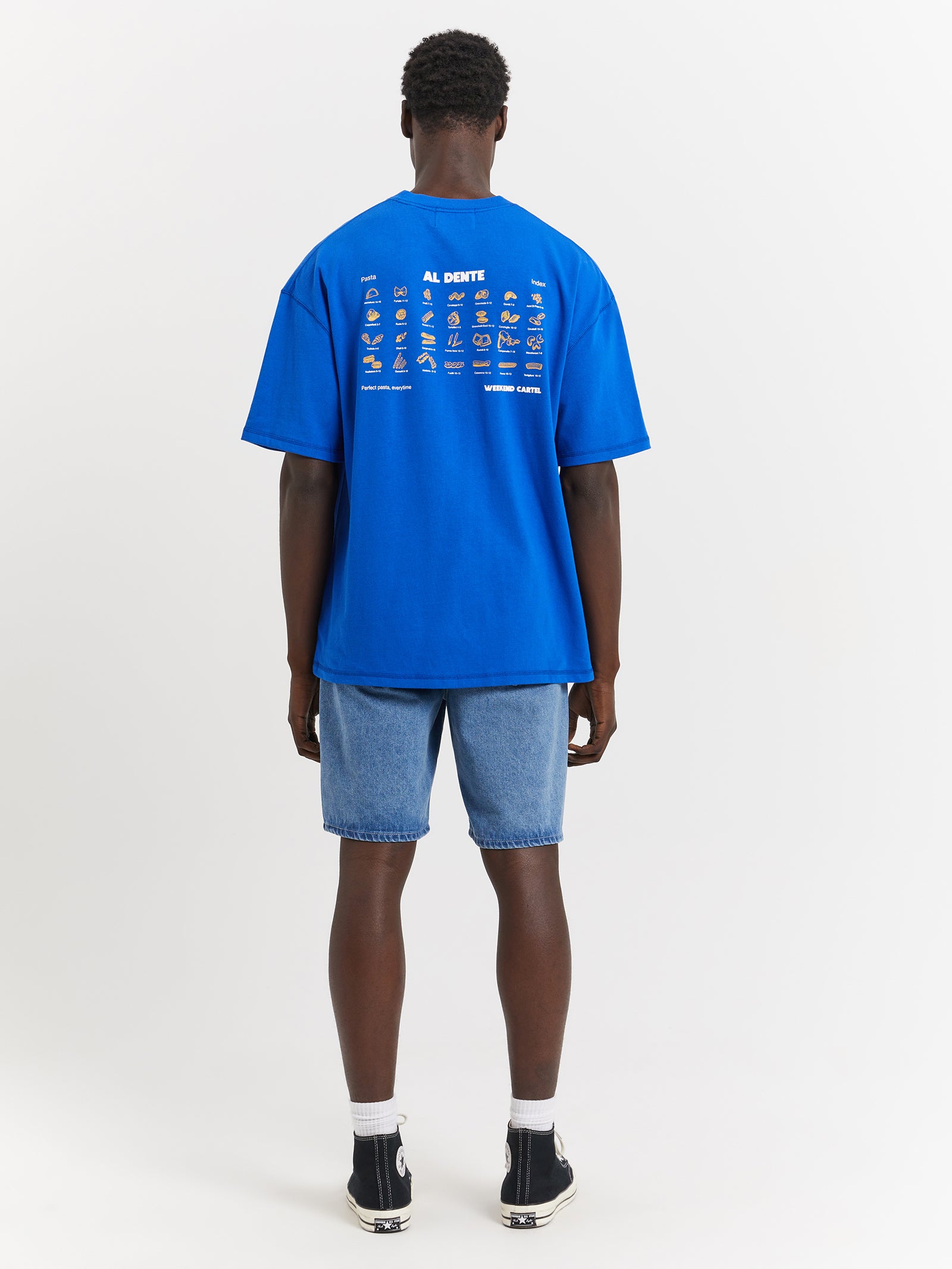 Pasta Chart T-Shirt in Cobalt