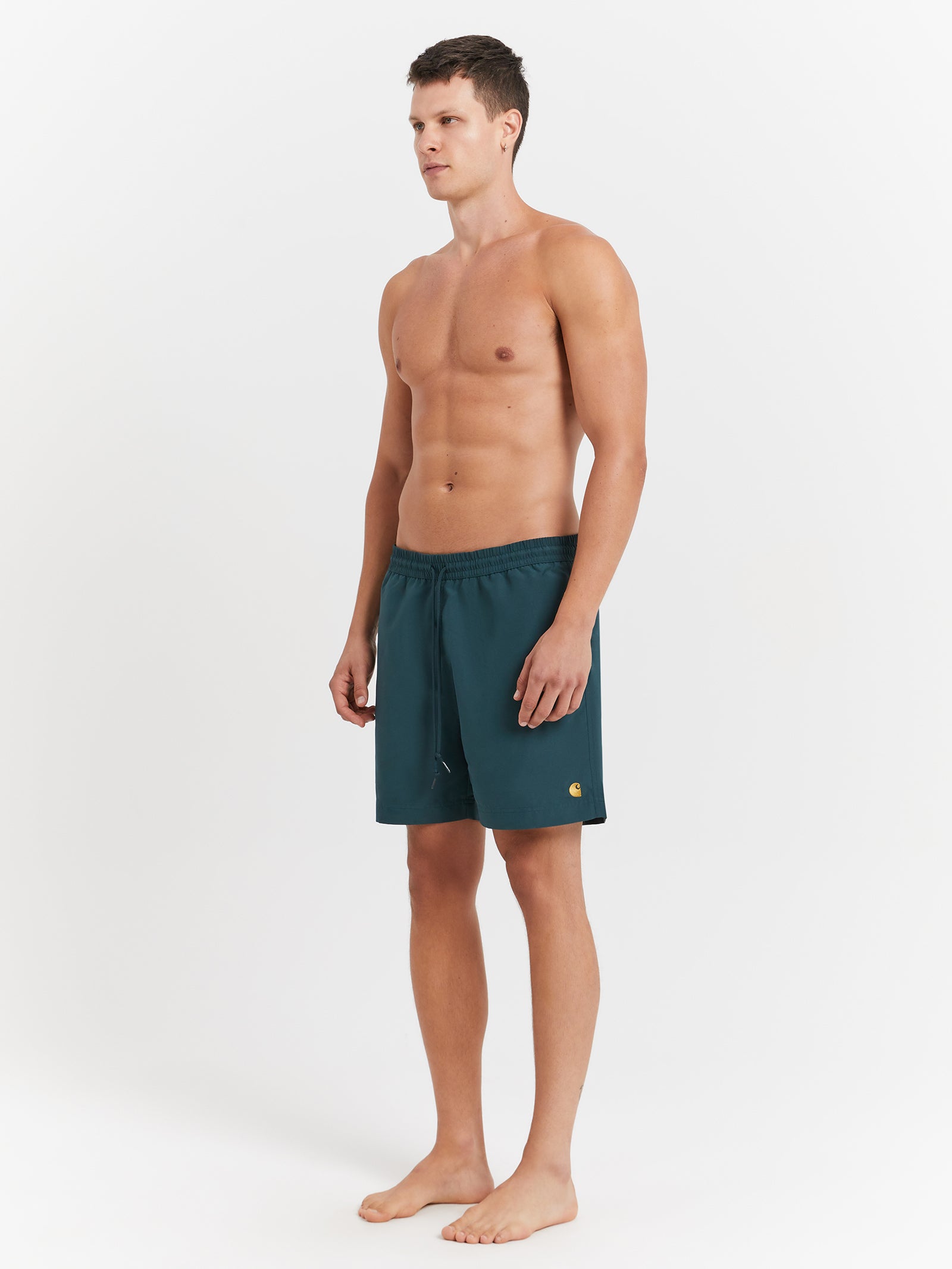 Chase Swim Trunks in Botanic Green & Gold