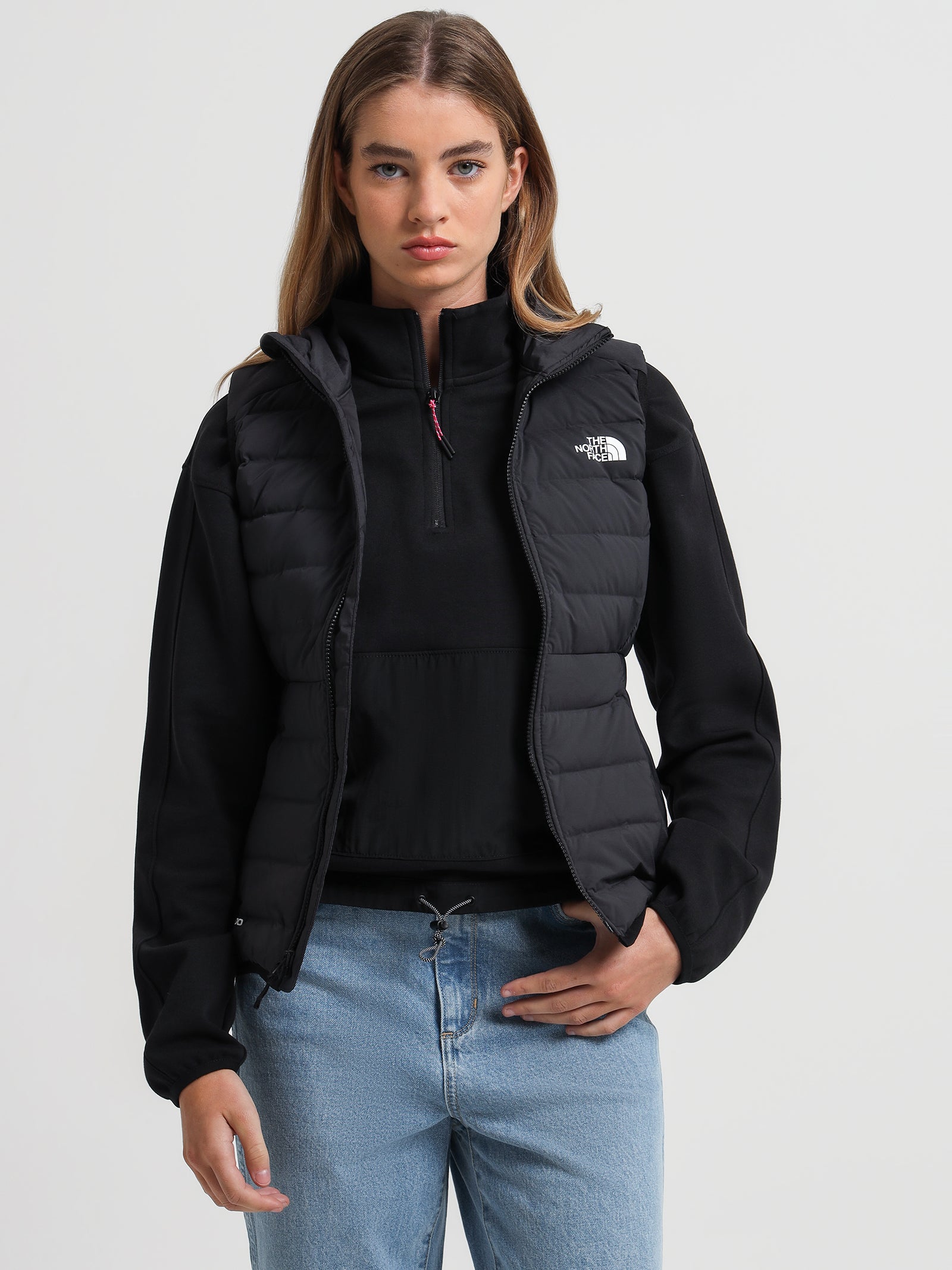 Belleview Stretch Down Vest in TNF Black